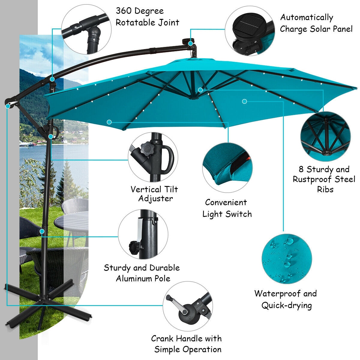 Clihome CWCH-OP70AD282LS Umbrellas-2 - View #10