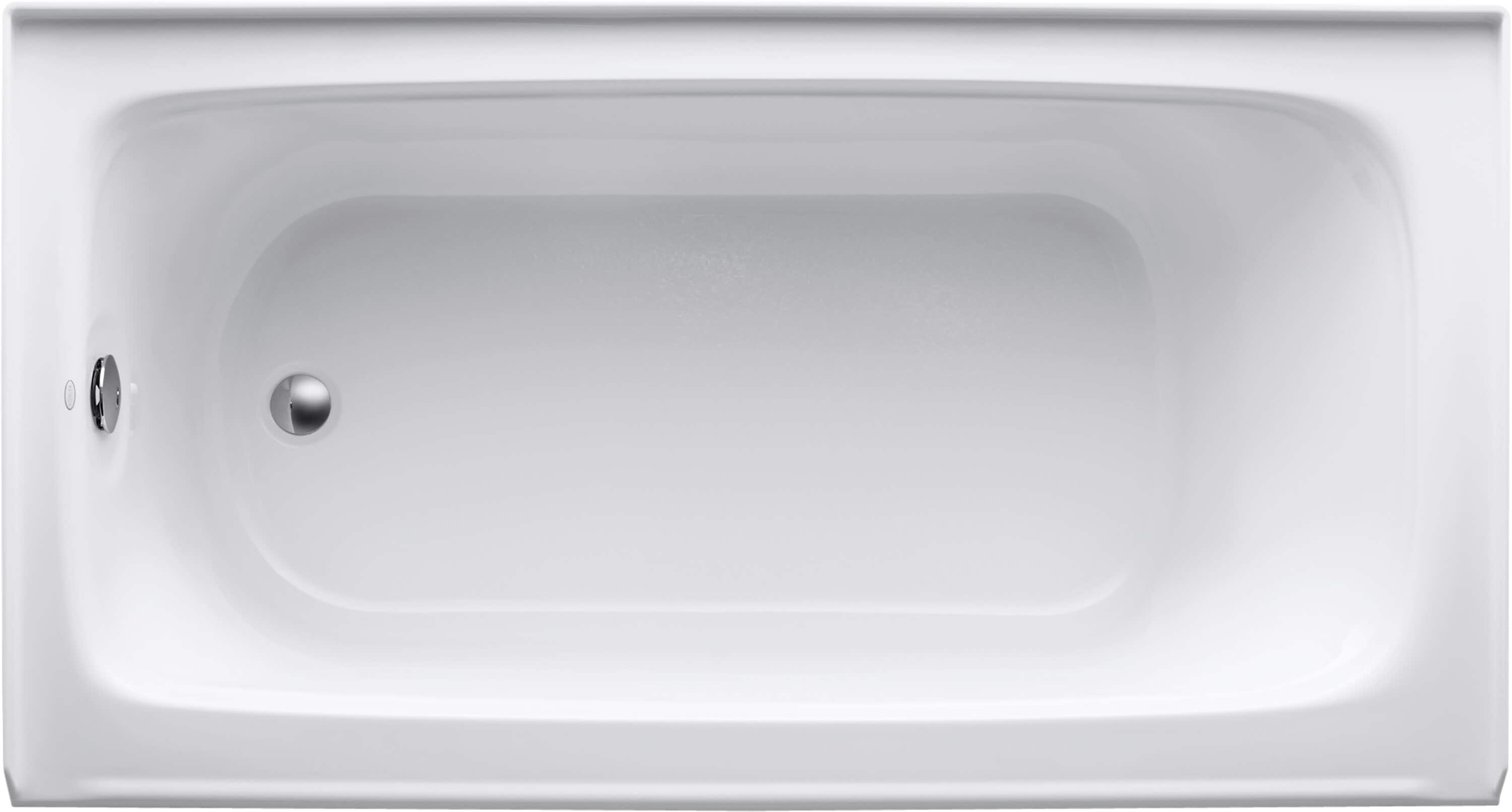 KOHLER Bancroft 32-in x 60-in White Acrylic Alcove Soaking Bathtub ...