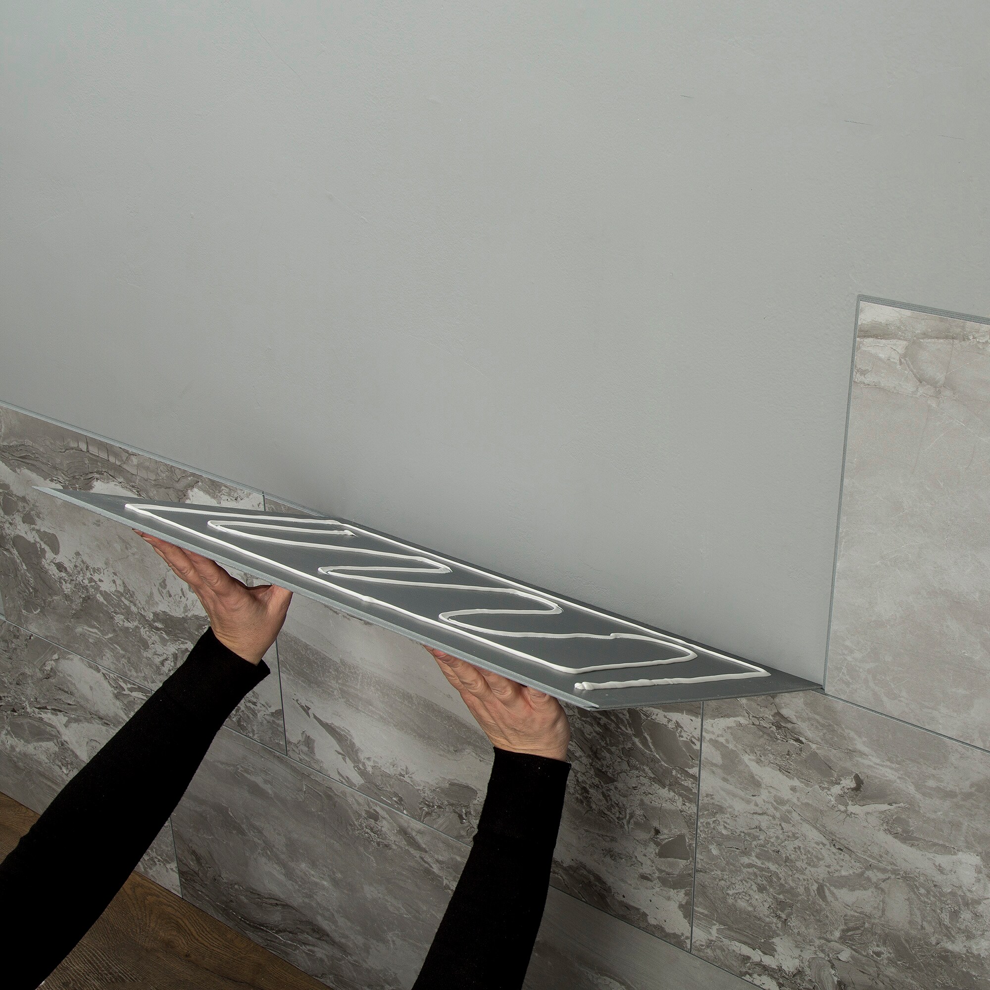 Smoky Sky 25.6 in x 14.8 in Waterproof Vinyl Wall Tiles