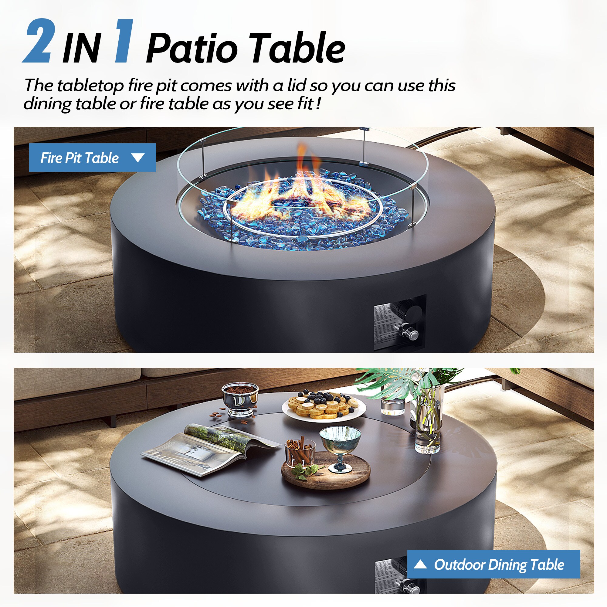 UPHA PL-Y42KD-DK-QT Outdoor-Gas-Firepits - View #6