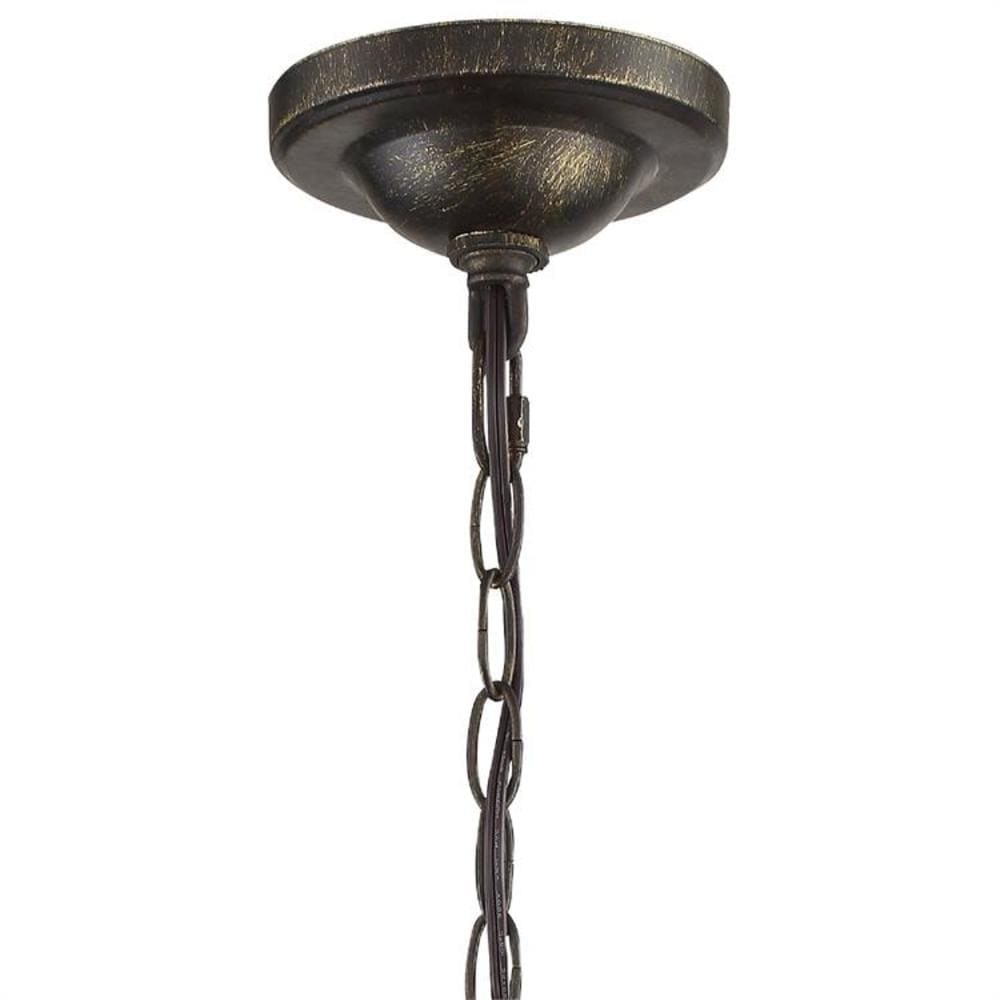 Elegant English Bronze Mini Chandelier with Clear Hand-Cut Crystals