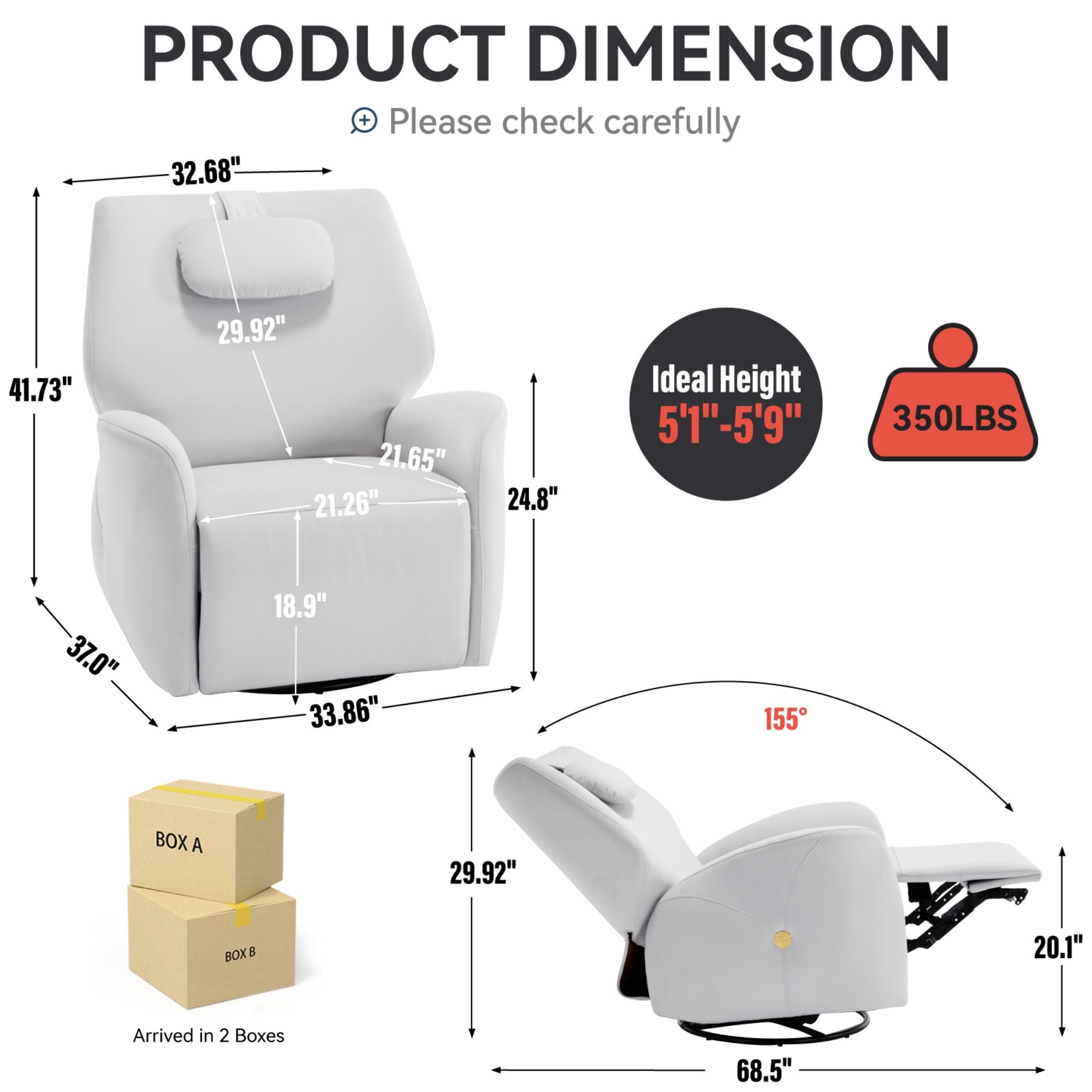 Clihome CL-CO00054 recliners - View #4