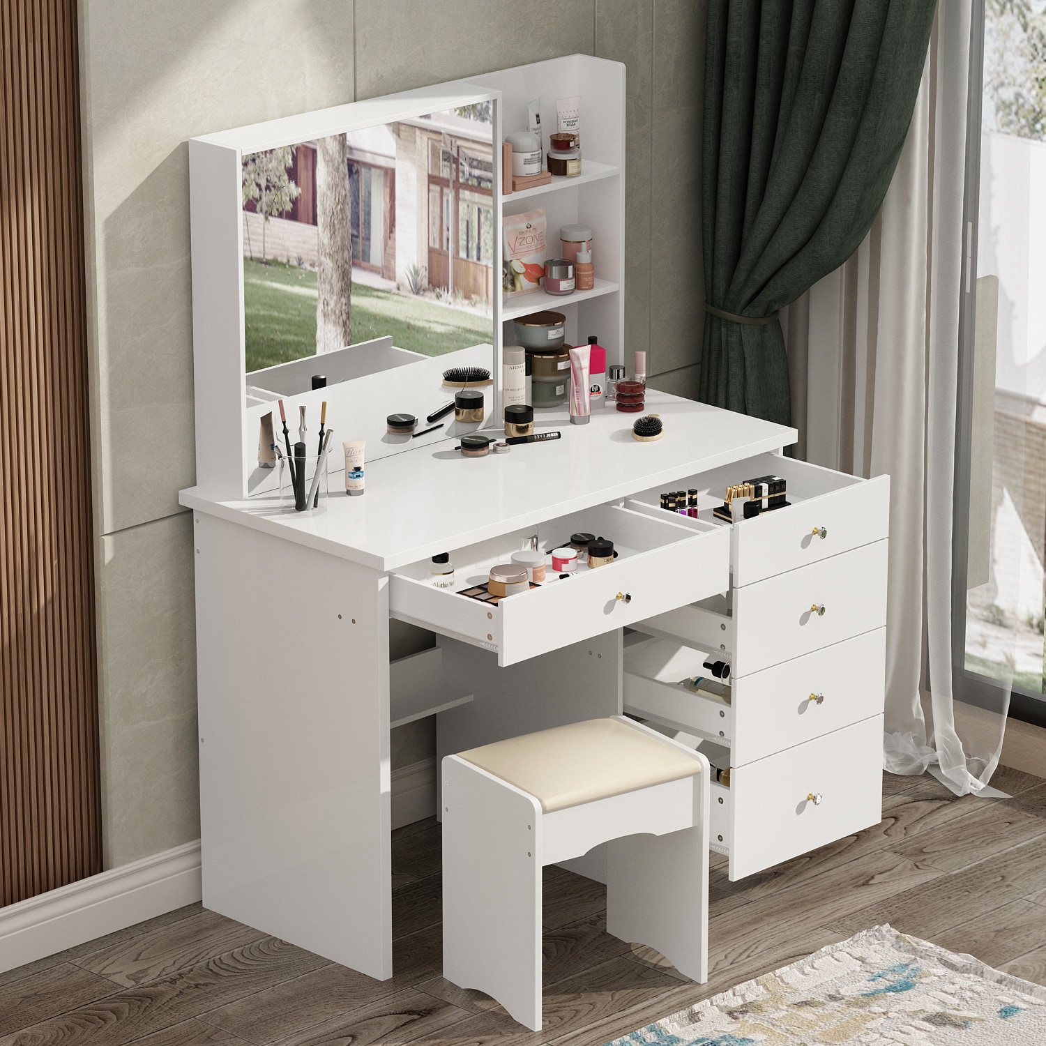Get Ready in Style with a Luxe Make-up Vanity for Your Bedroom