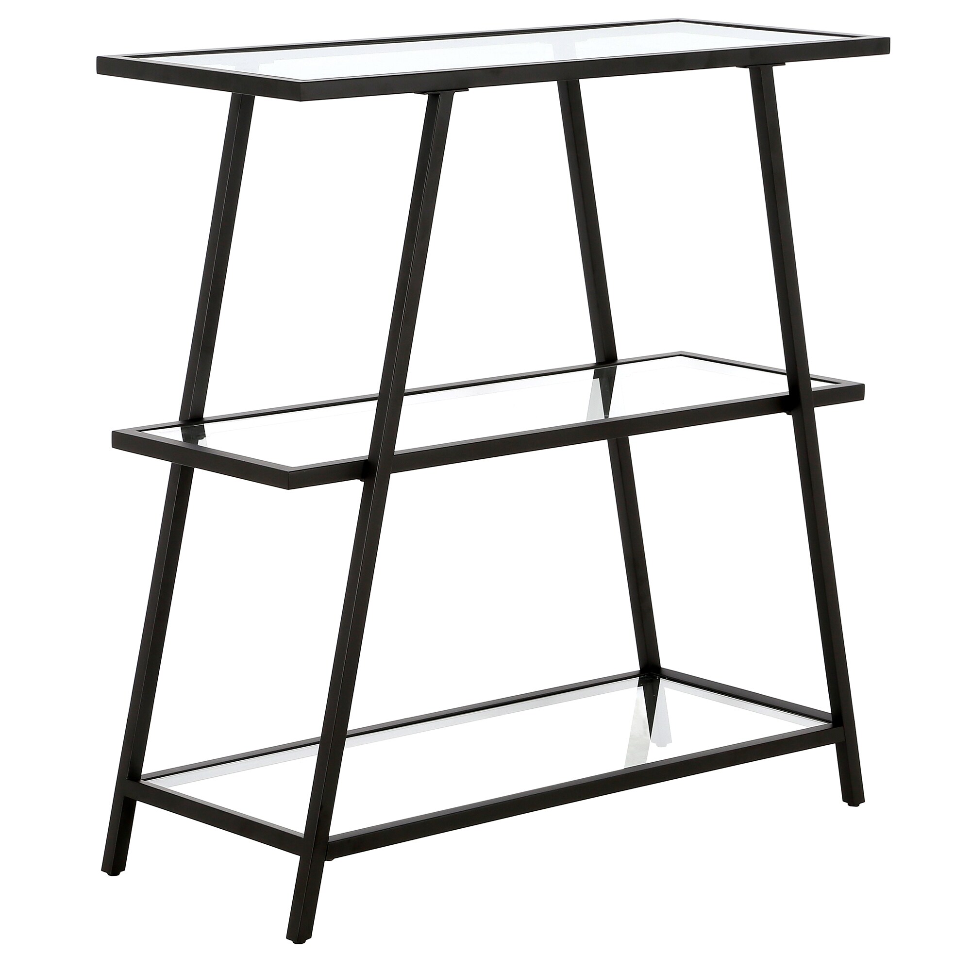 Hailey Home BK1048 Yair Blackened Bronze Metal 3 -Shelf Bookcase ( 34-Inches W x 36-Inches H x 14-Inches D ) Finished