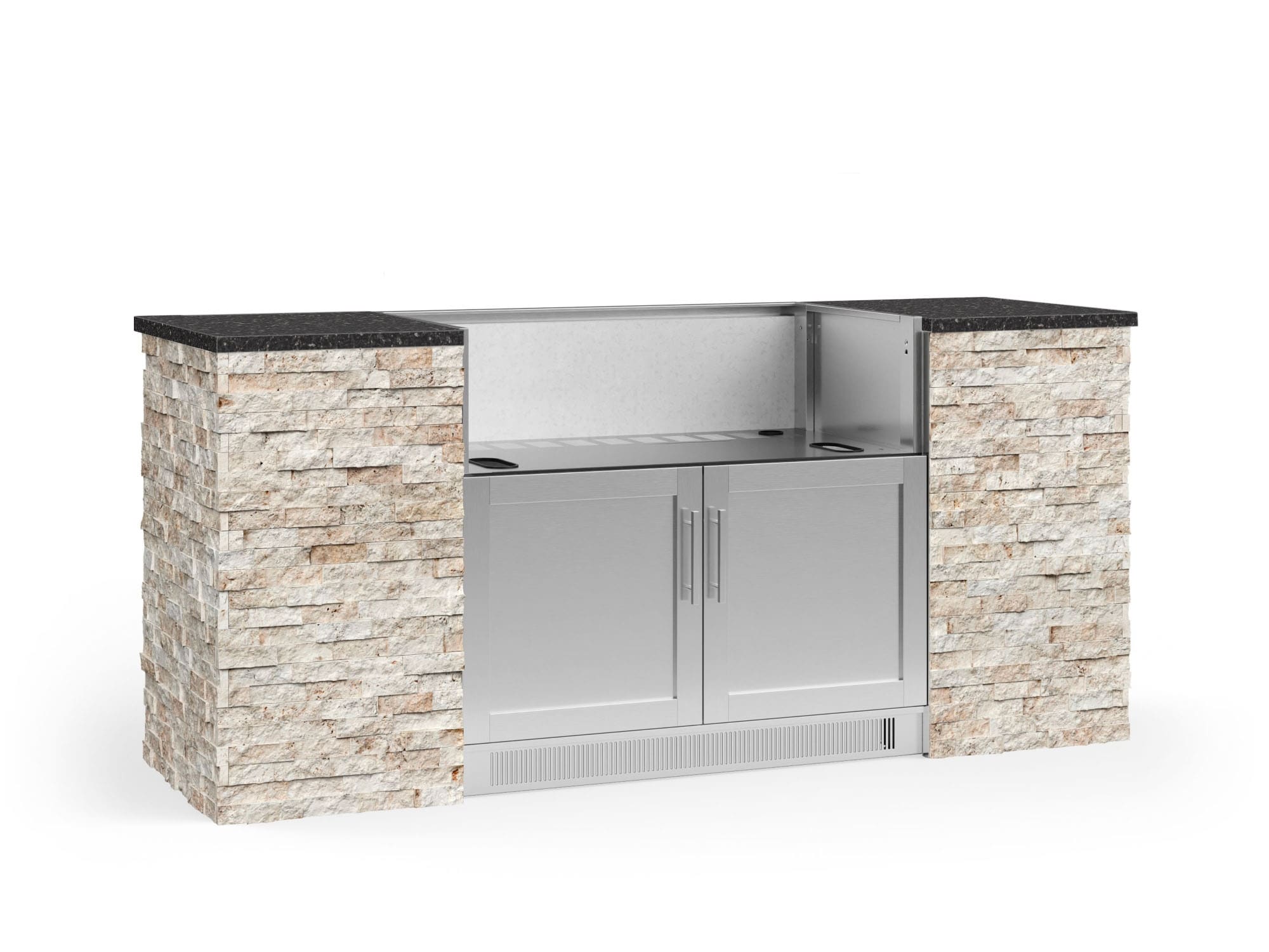 NewAge Products 68608 Signature Series Stainless Steel 6 -Piece 79.16-in W x 25.5-in D x 37-in H Modular Outdoor Kitchen Set