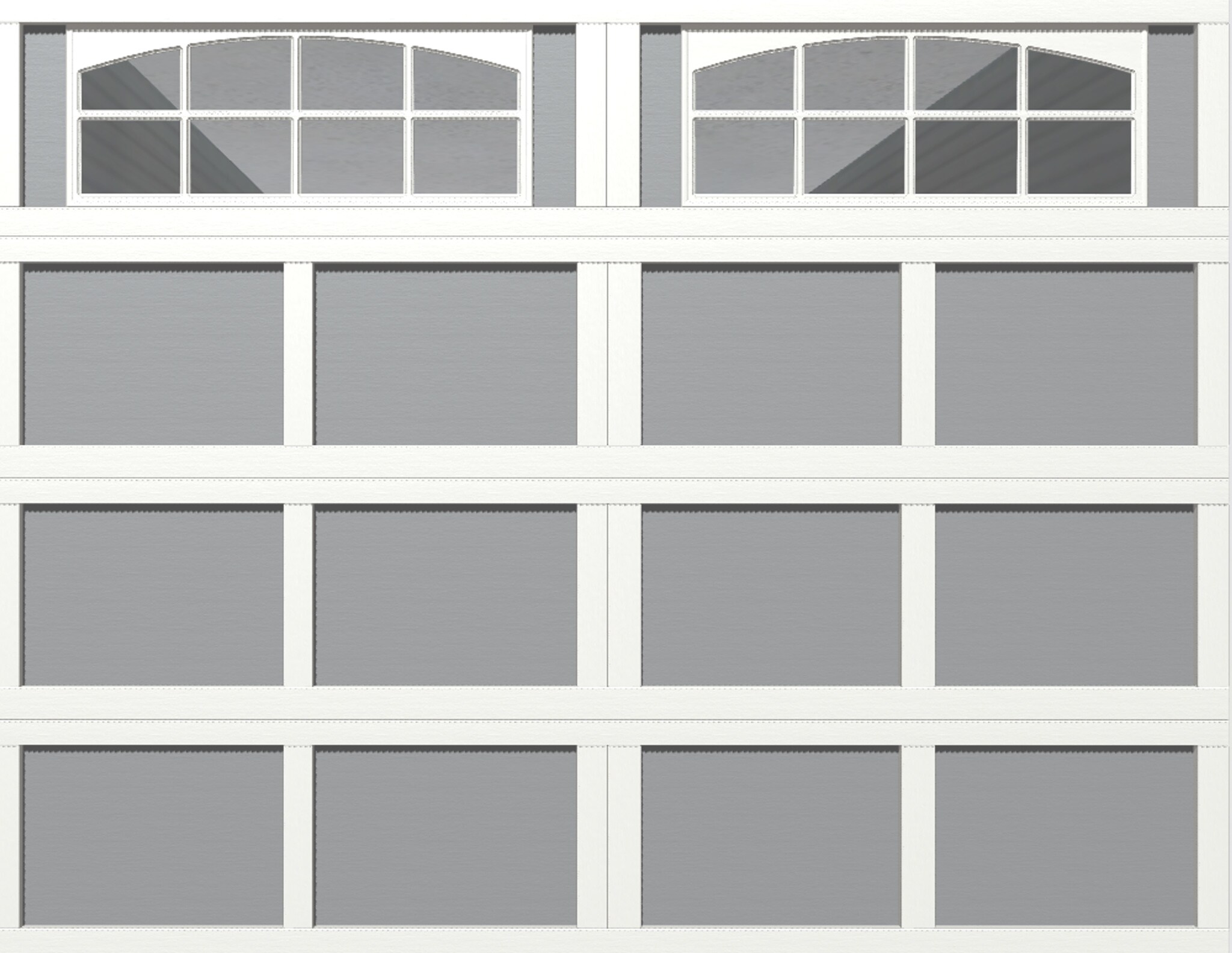 Wayne Dalton WD9405WHGRCSIII97 Classic Steel Model 9405 9-ft x 7-ft Insulated White and Gray Single Garage Door with Windows