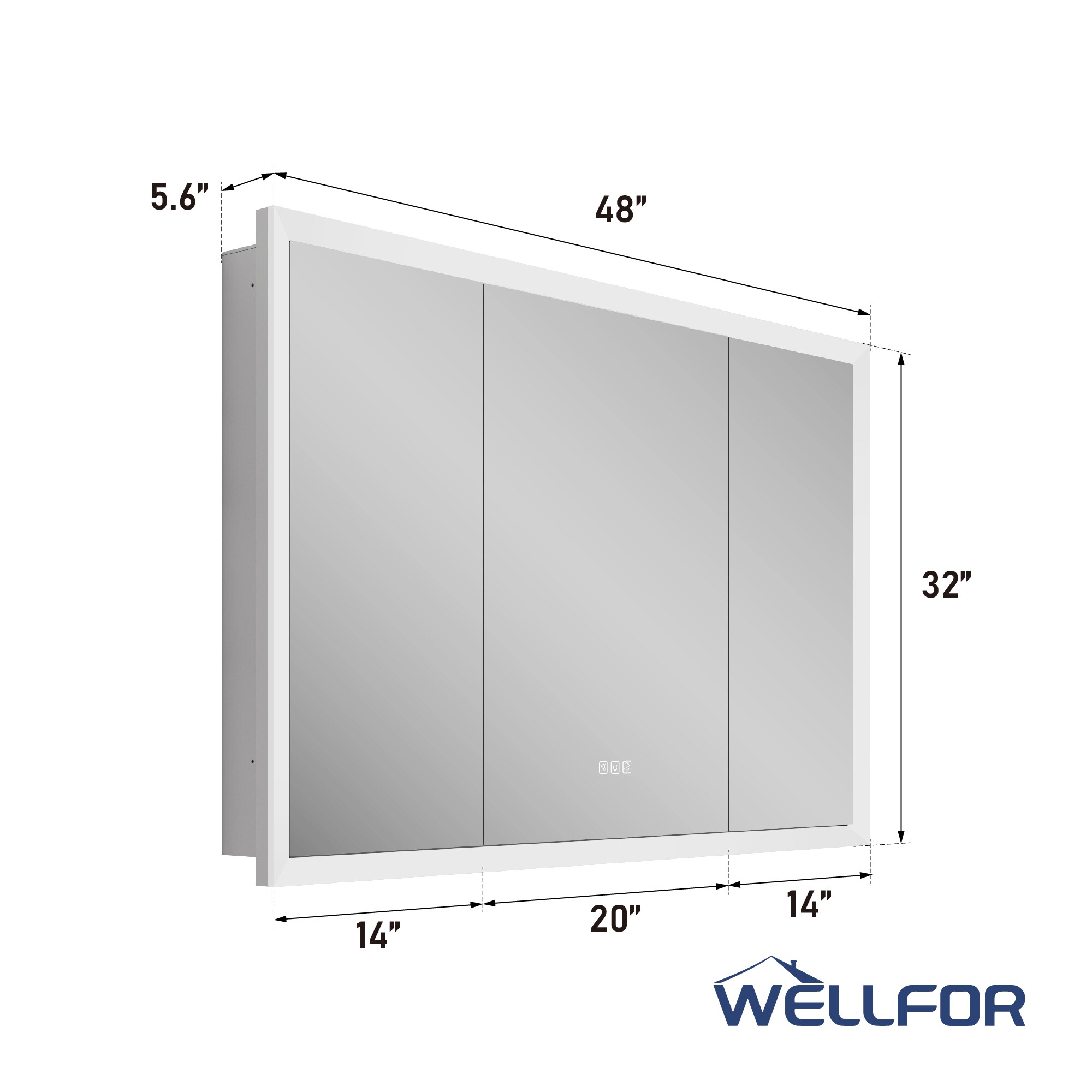 WELLFOR W13MCL4832 Bathroom-Medicine-Cabinets - View #12