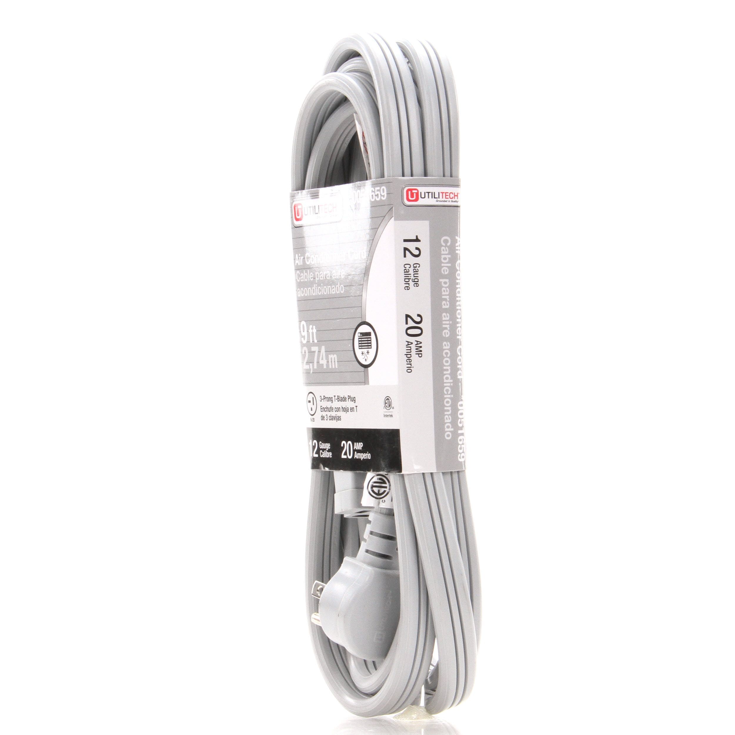 Gray Color Topzone 12 Feet Household Appliance Extension Cord