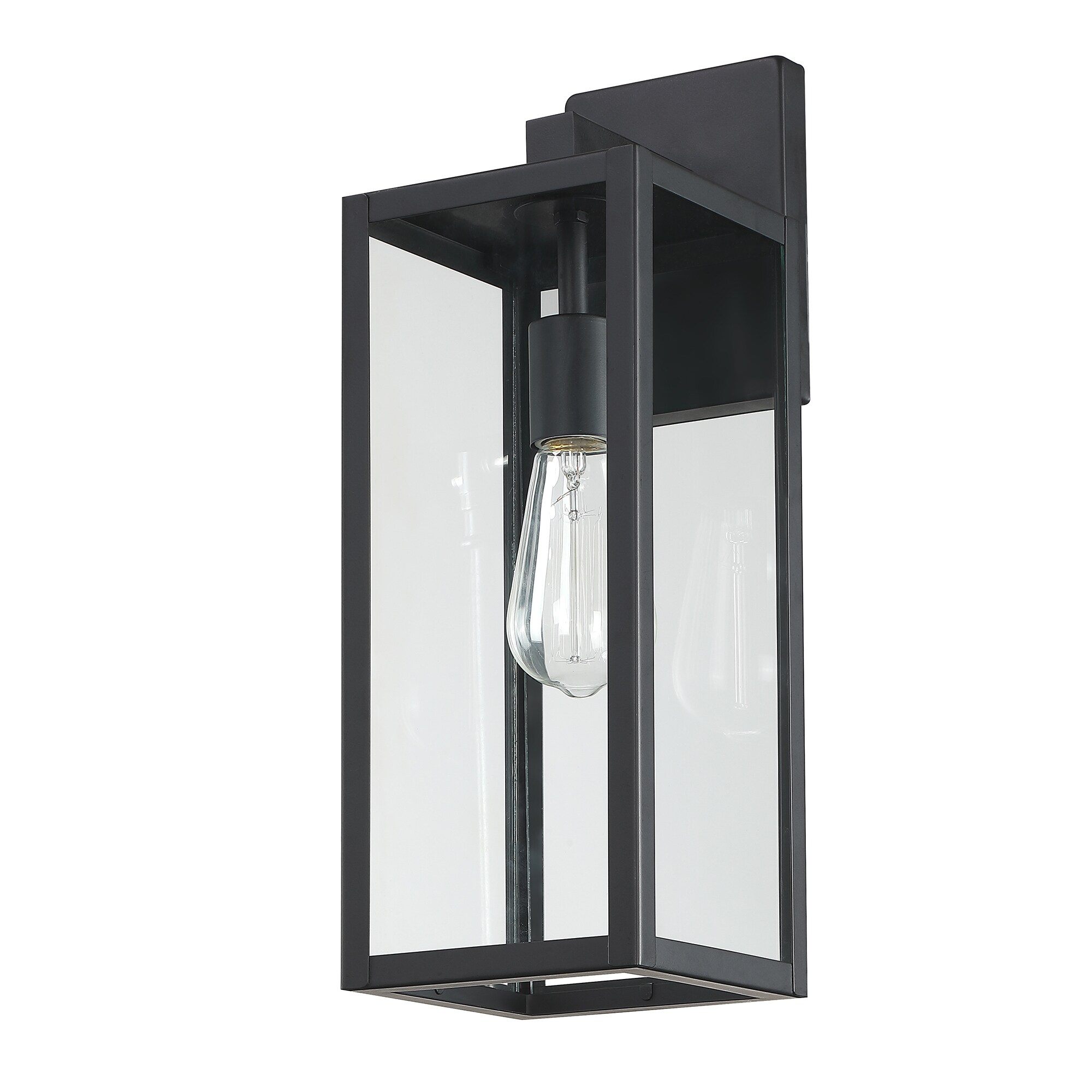 Hukoro 1-Light 17.25-in Black Outdoor Wall Light in the Outdoor Wall ...