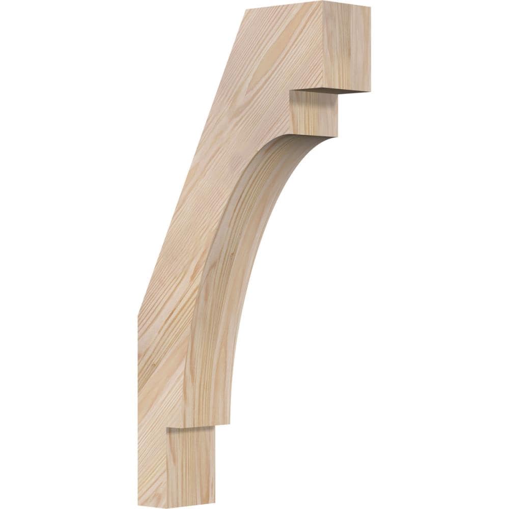 Ekena Millwork BRC04X12X24MRC00SDF 3-1/2-in x 12-in x 24-in Douglas Fir Unfinished Wood Merced Smooth Knee Brace