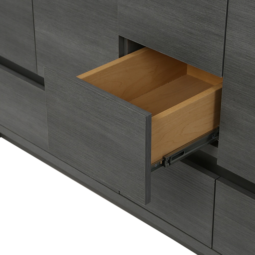 Diamond NOW Quinn 60-in Graphite Gray Double Sink Bathroom Vanity 