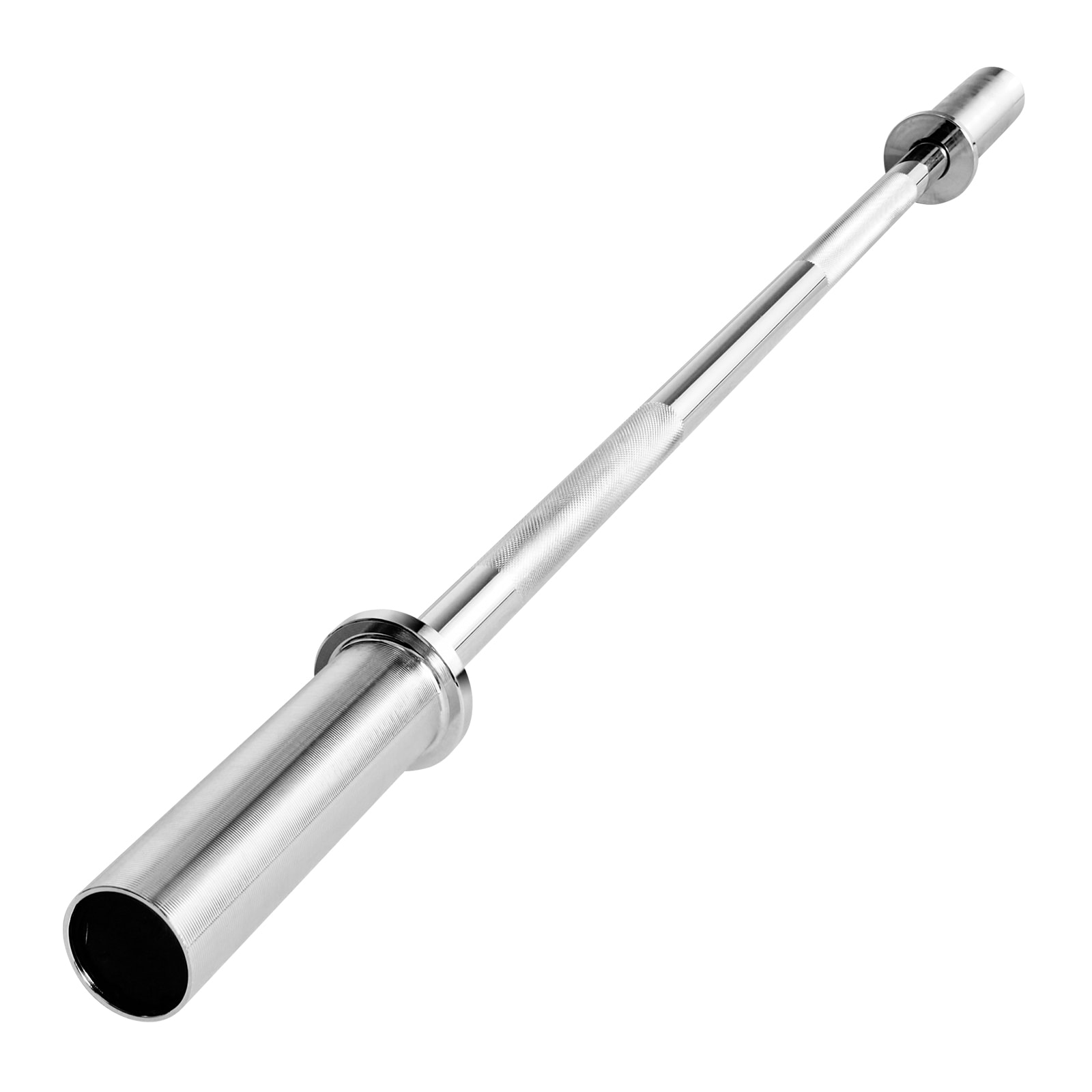 VEVOR 4FT Barbell Bar  Fits 2-Inch Weight Plates  Chrome Plated Barbell Bar with Knurled Grip for Strength Training  Weightlifting  Squat  Deadlift  Bench Press  Curl  Overhead Press  500lbs Capacity