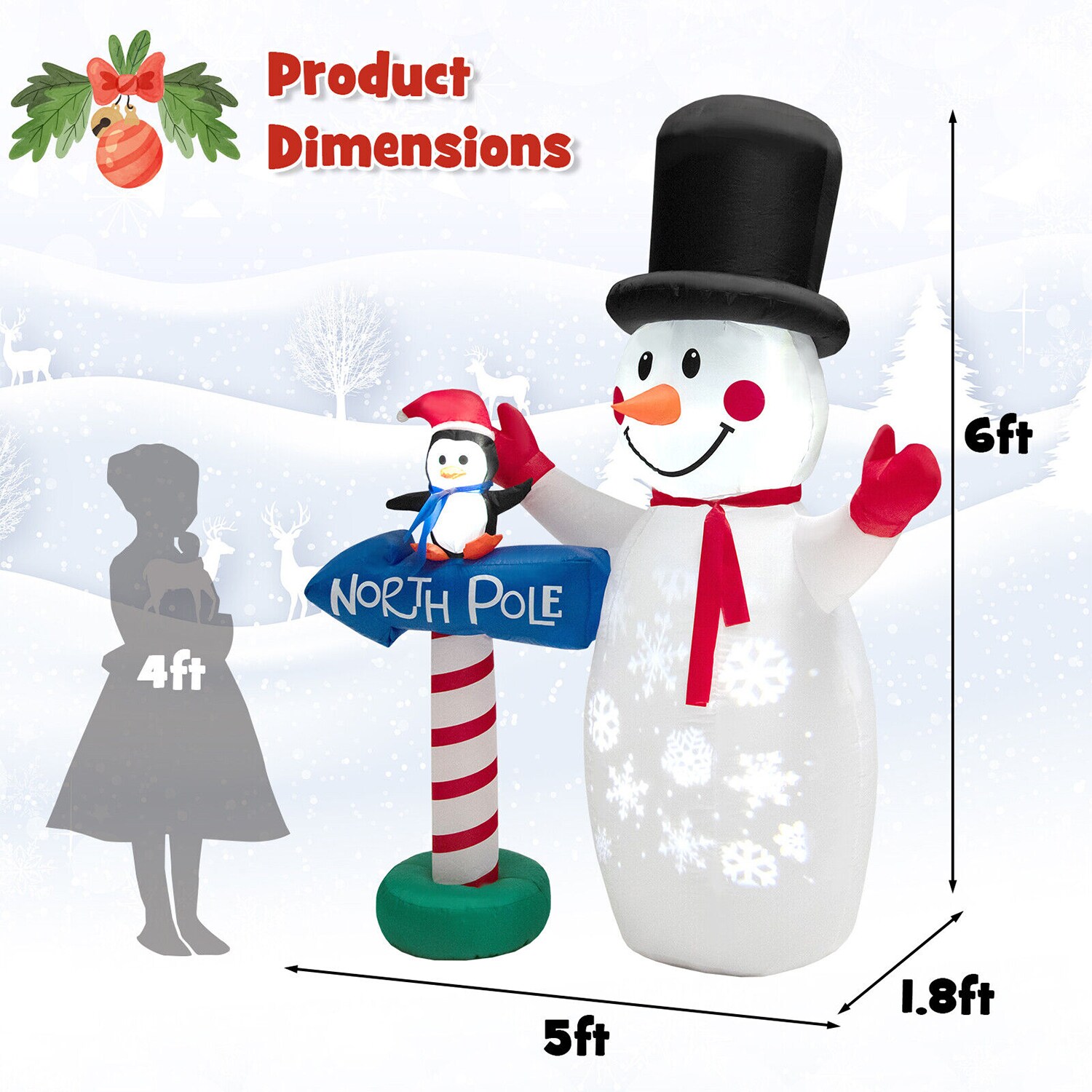 WELLFOR HYJ23985US Christmas-Inflatables - View #10