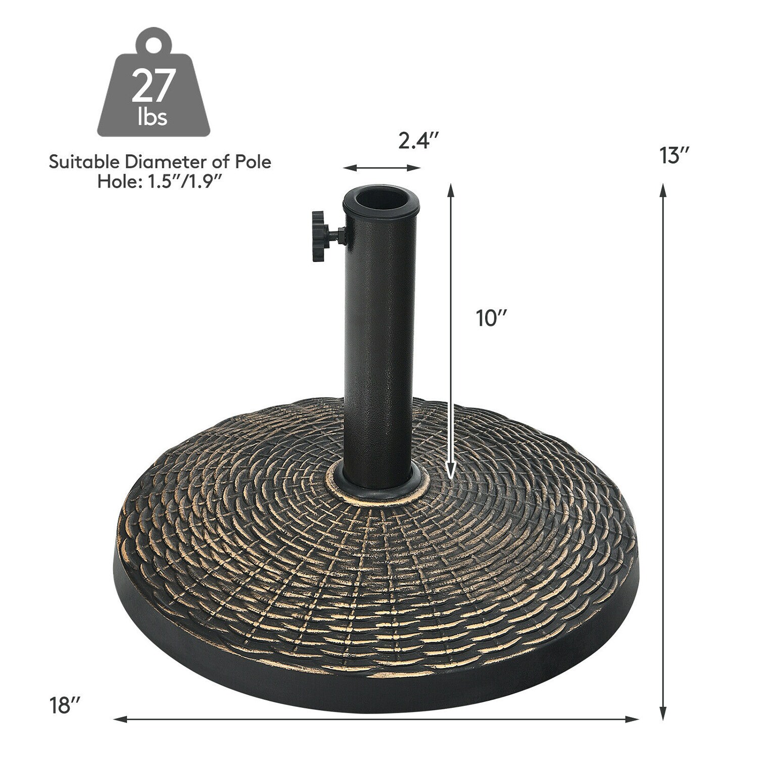 WELLFOR DOG70850 Umbrella-Bases - View #9