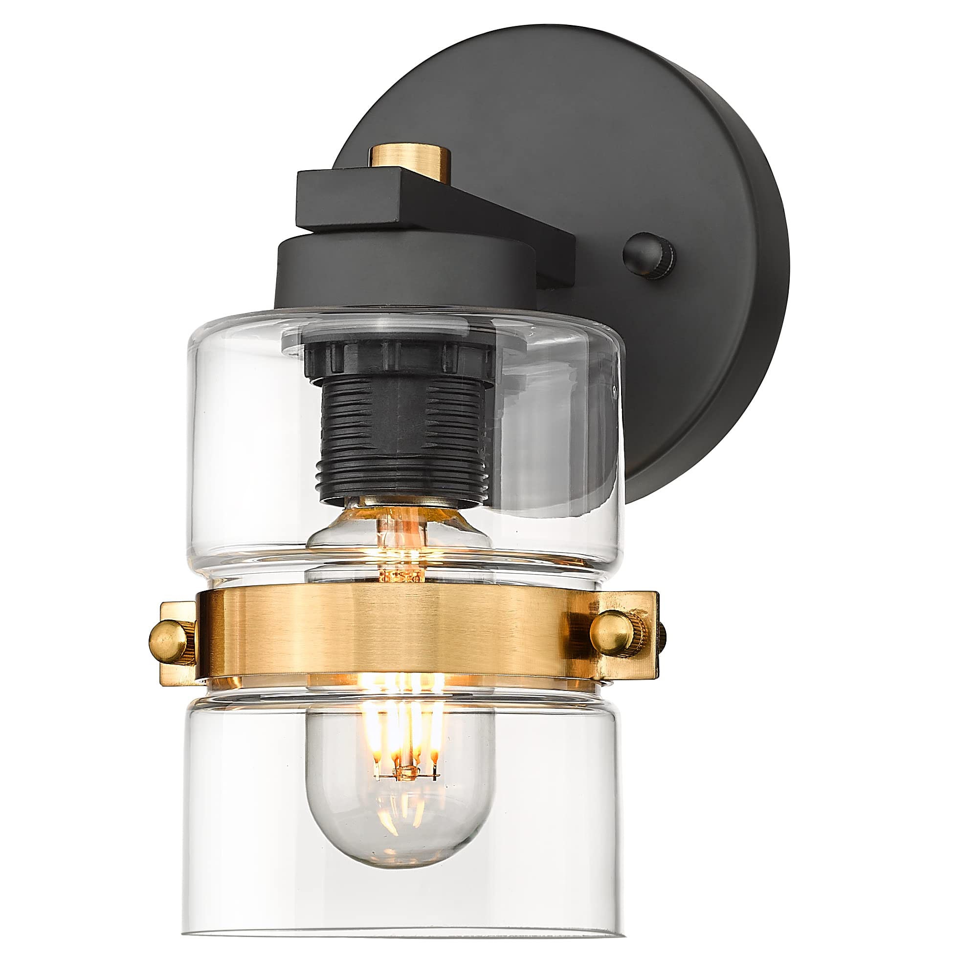 LTMATE LSJE258B BK+BG JAZAVA 3.9-in 1 -Light Matte Black Modern/contemporary Vanity light