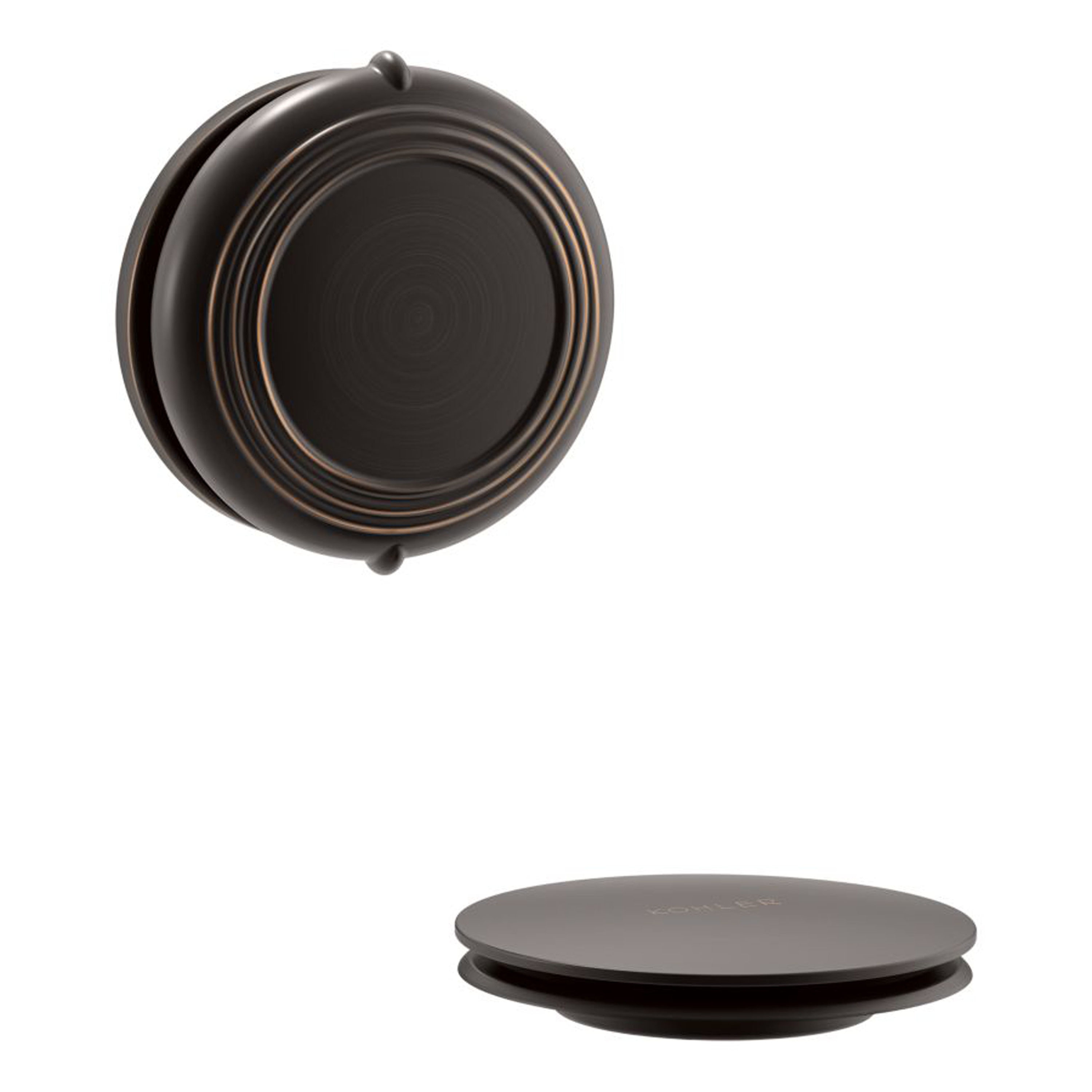 KOHLER T37393-2BZ Pureflo Traditional Rotary Turn Bath Drain Trim, Oil-Rubbed Bronze