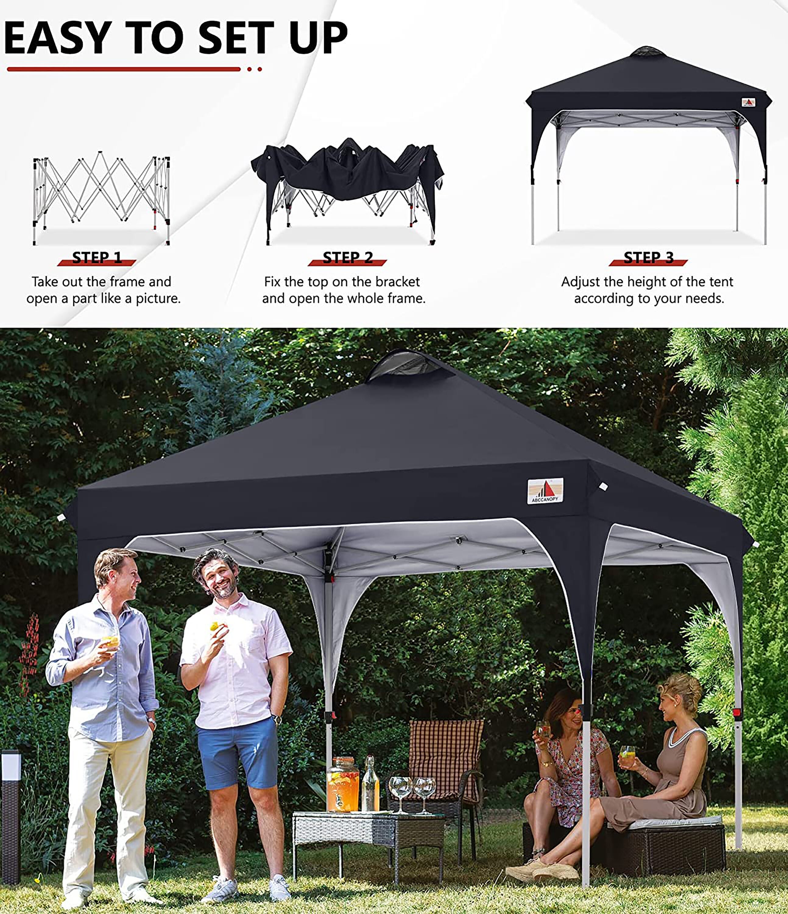 ABCCANOPY 10X10JQ-BLACK Canopies-Sl - View #4