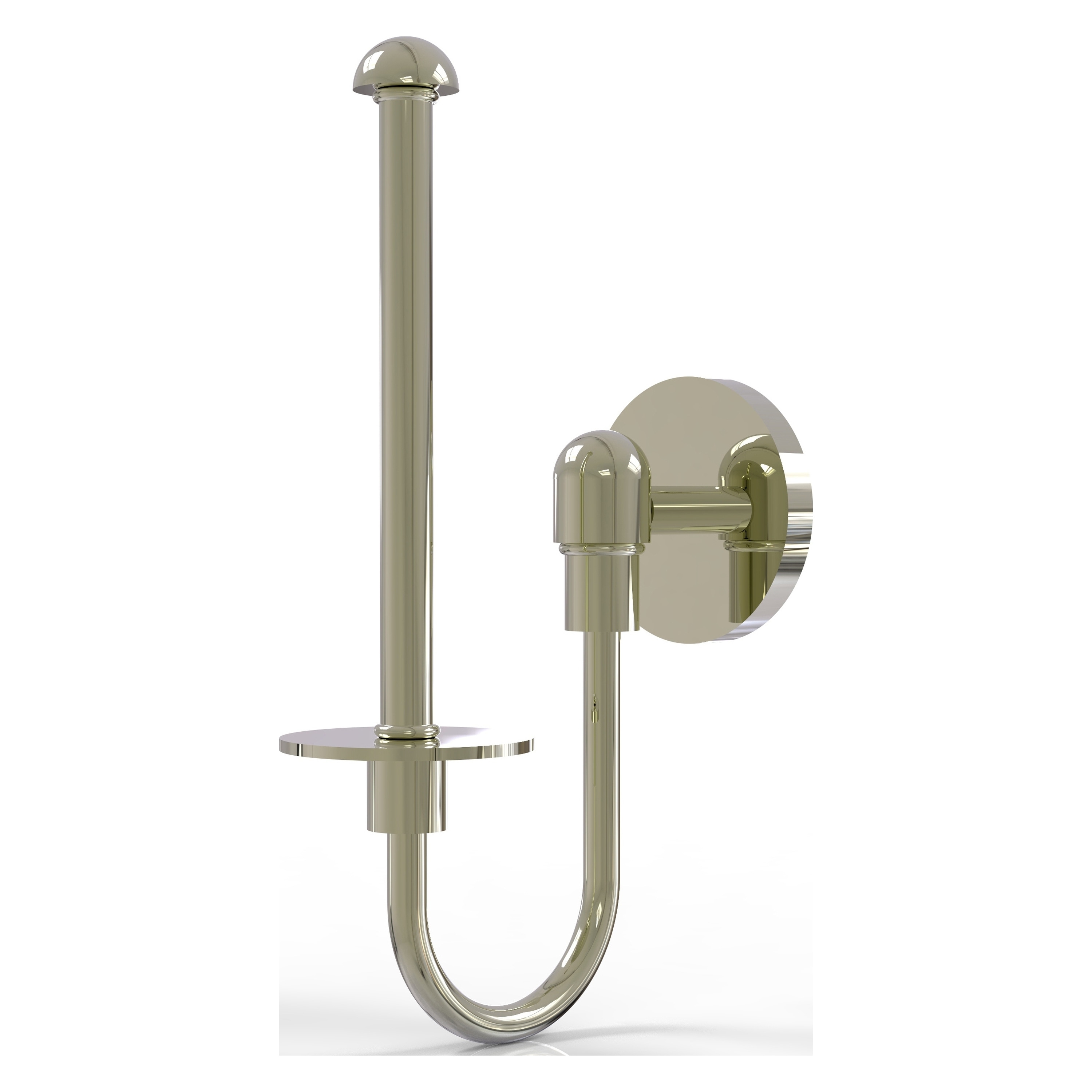 Allied Brass TA-24U-PNI Tango Polished Nickel Wall mount Single post Toilet Paper Holder 1 -Rolls with Storage