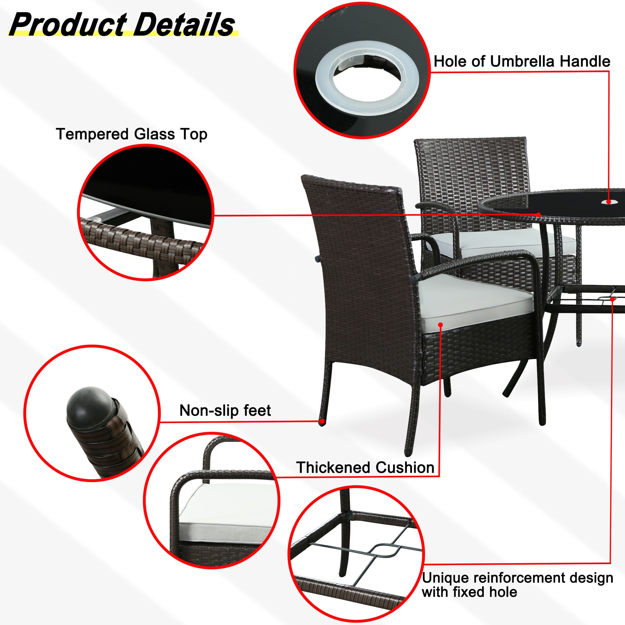 FOREST HOME FH-STLT-19 Patio-Dining-Sets - View #7