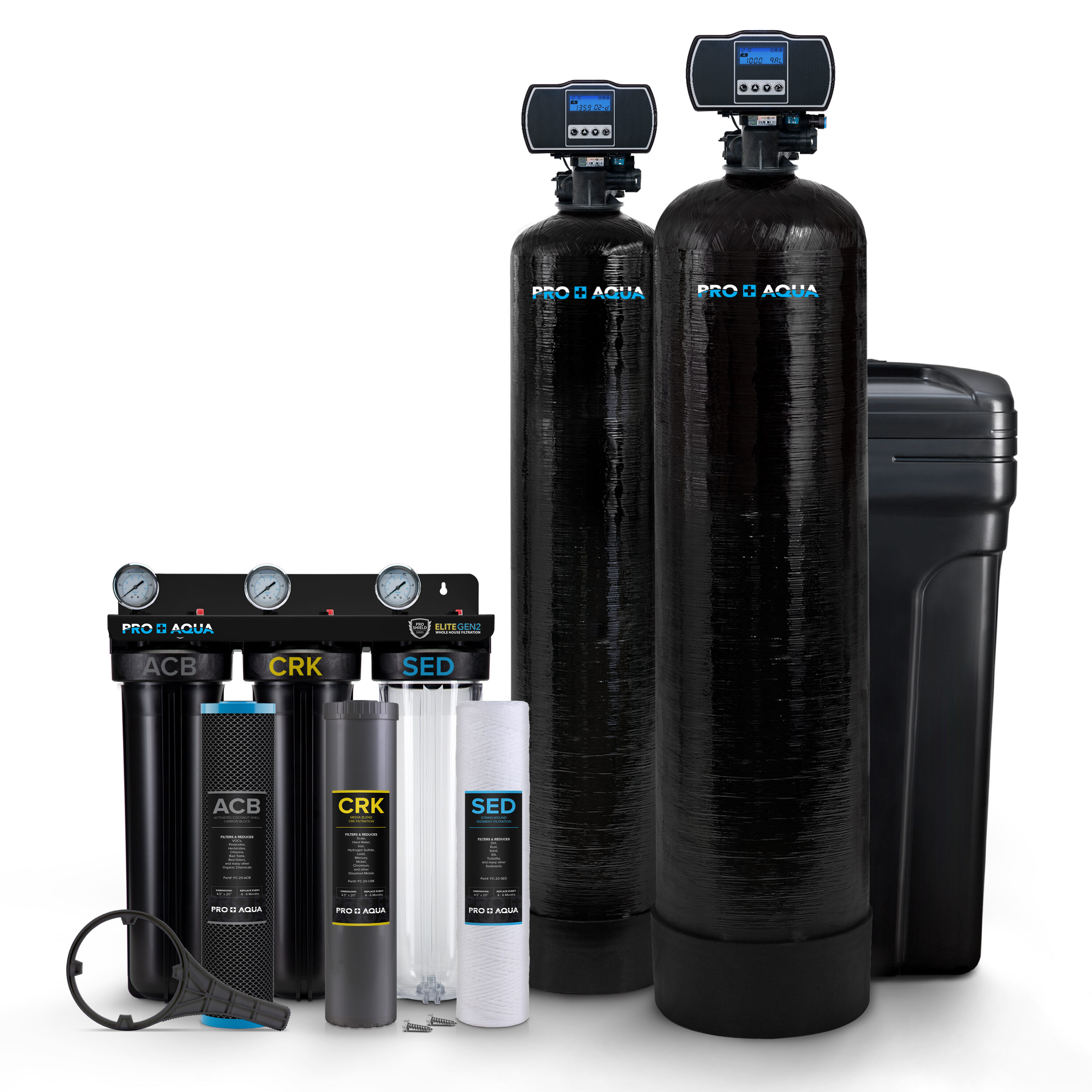 pro aqua Portable Water Softener Pro 16,000 Grain Premium. No Accessories