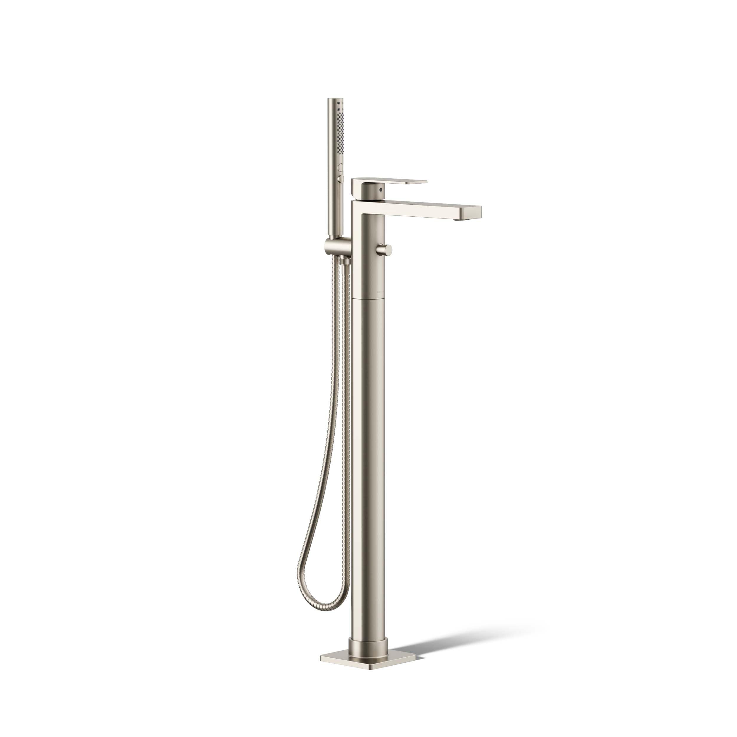 KOHLER K-T23492-4-BN Vibrant Brushed Nickel 1-handle Freestanding High-arc Bathtub Faucet ( Valve Included )