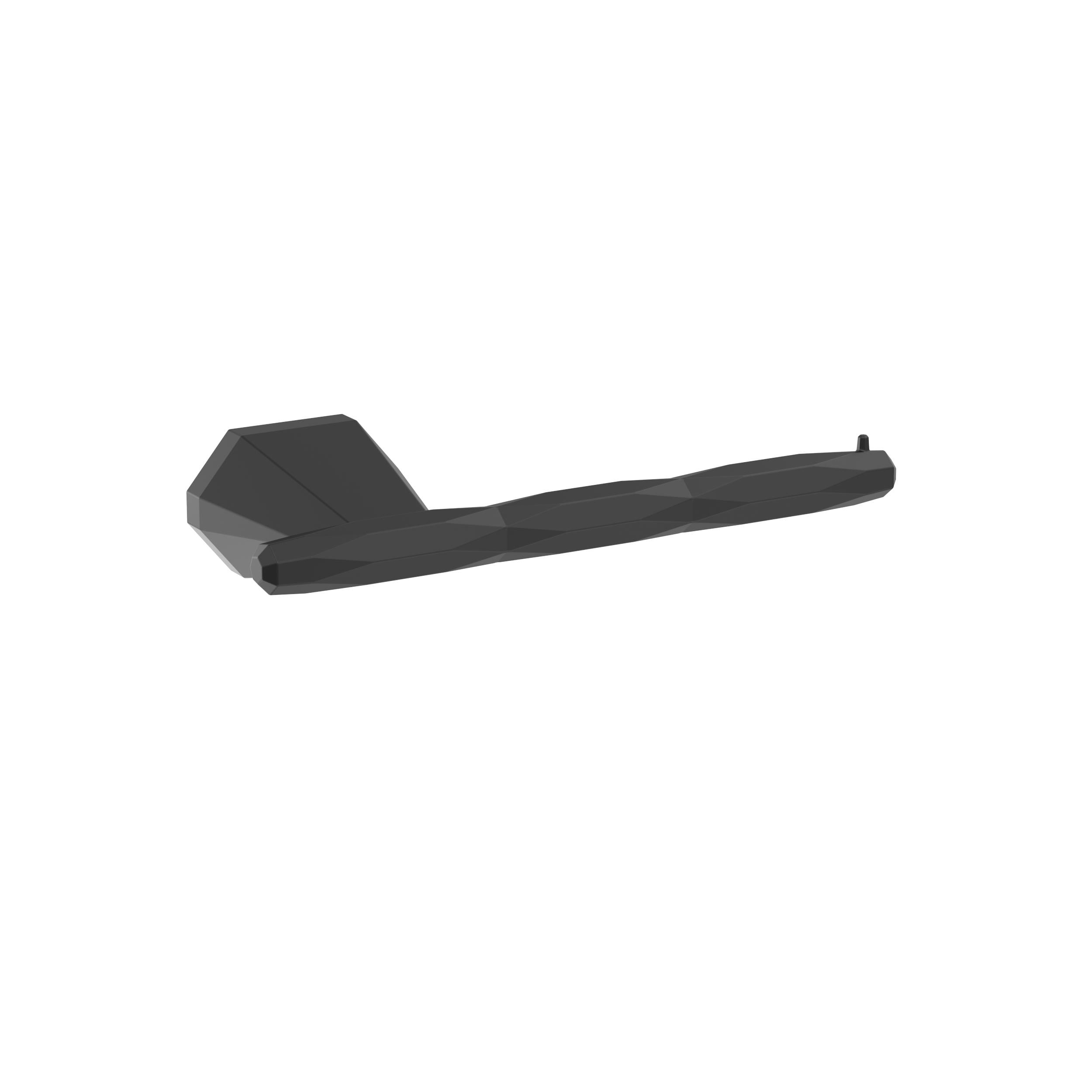 Amerock BH36041MB St. Vincent Matte Black Wall mount Single post Toilet Paper Holder 1 -Rolls with Storage