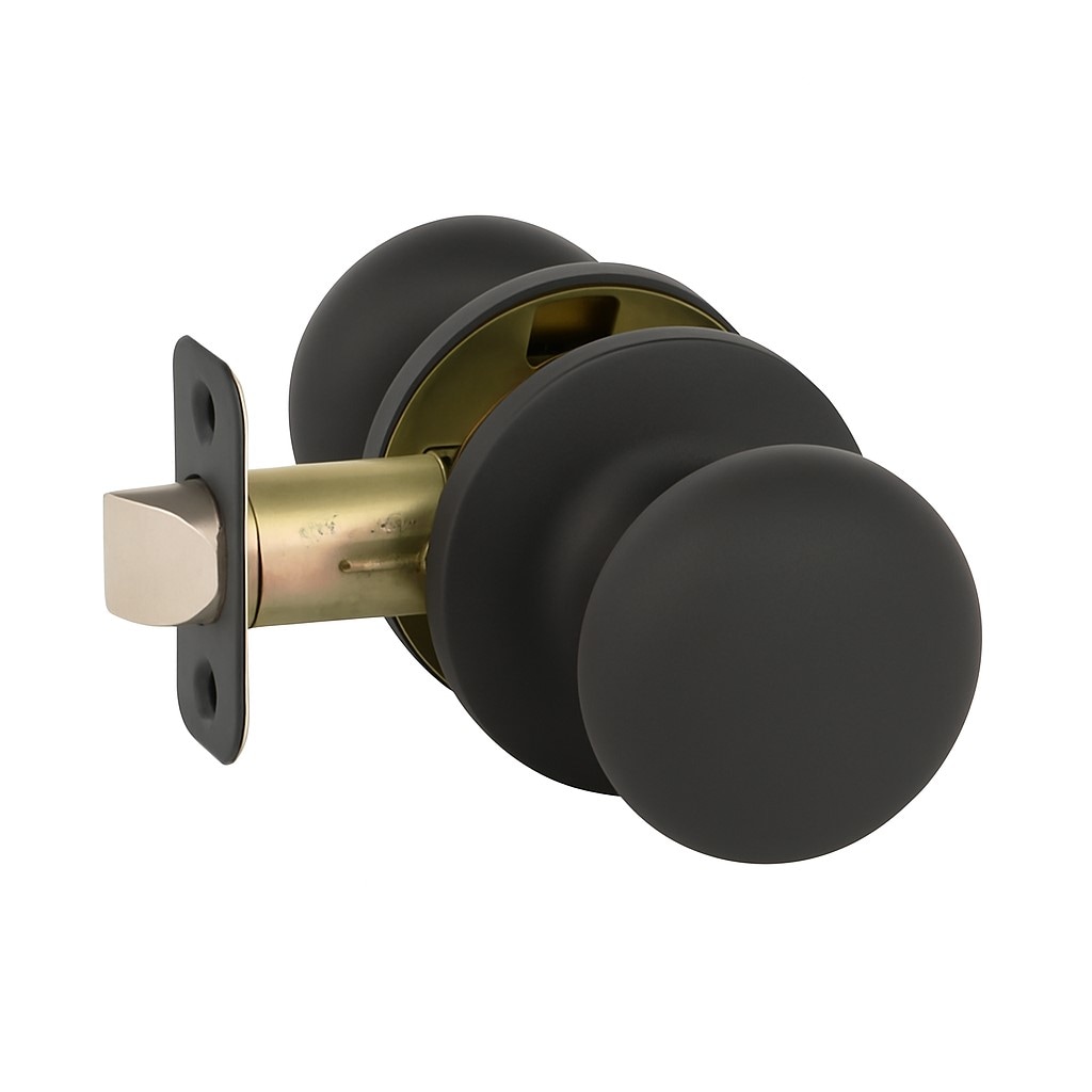 Delaney Hardware KS1014 Saxon Black Interior or Exterior Hall/Closet Passage Door Knob