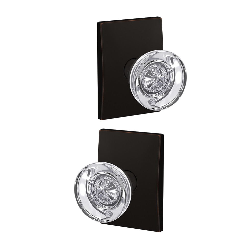 Schlage FC172 HOB 716 CEN Custom Hobson - Century Aged Bronze Interior Hall/Closet Dummy Door Knob