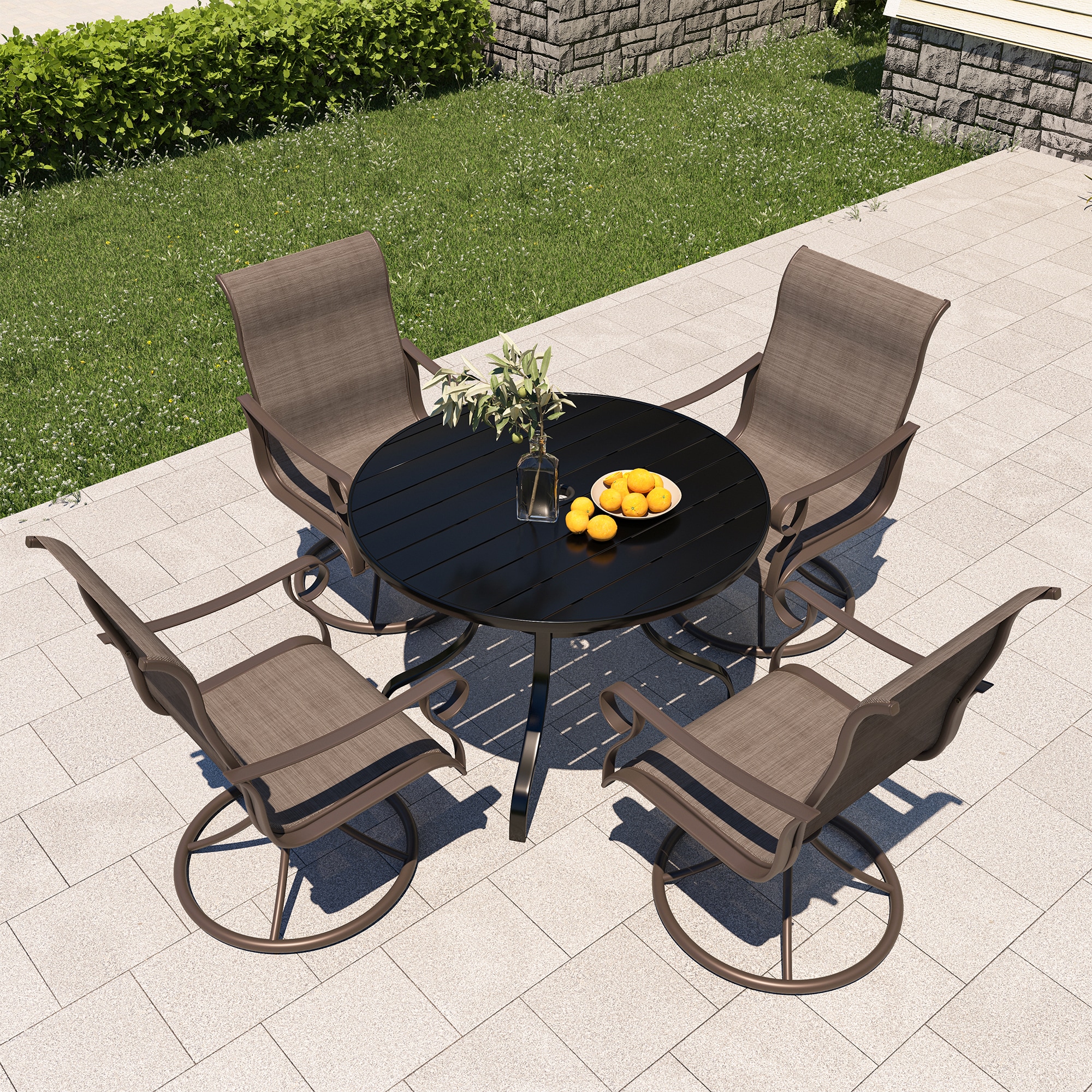 Clihome CL-5SL4Z1RTBR Patio-Dining-Sets - View #3