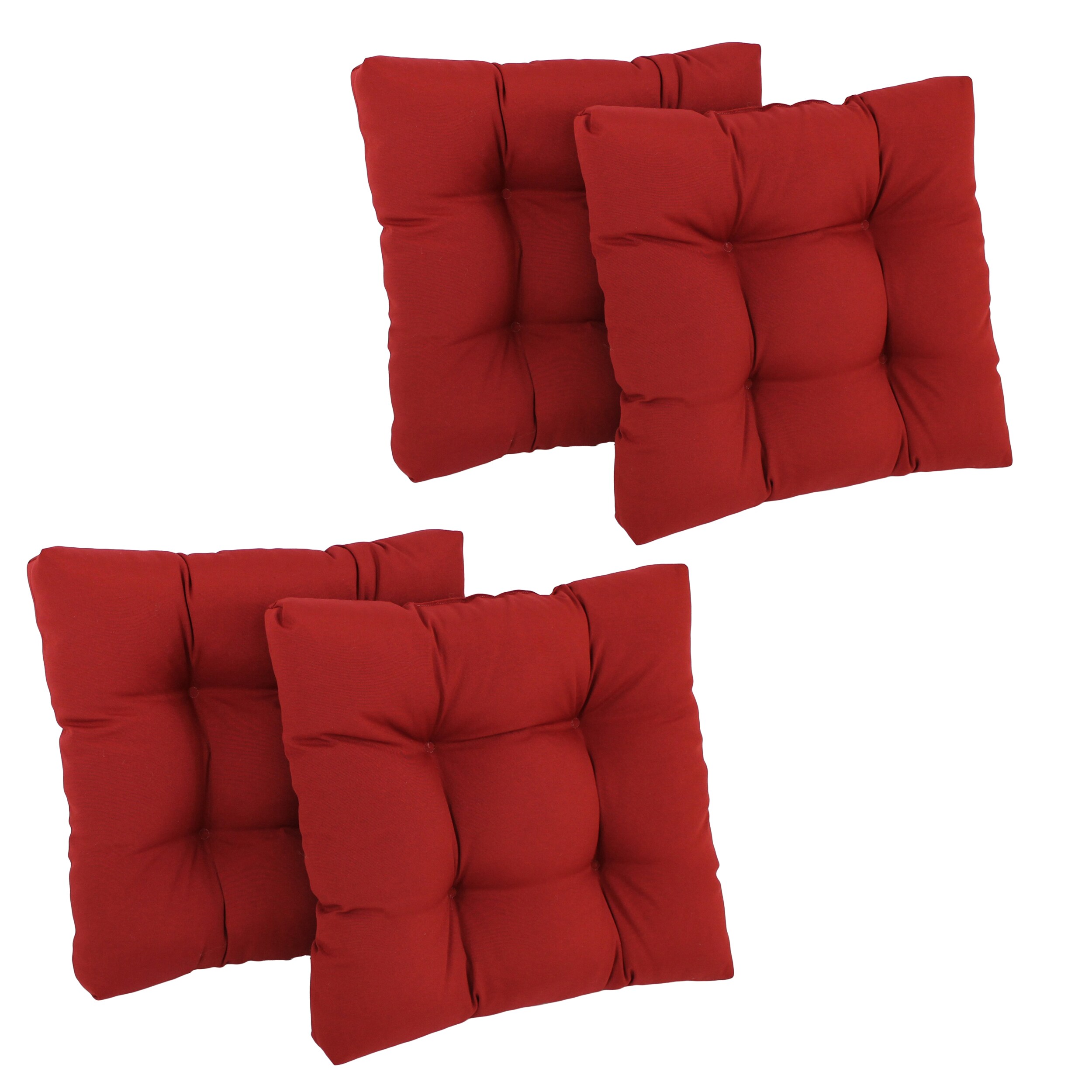 Blazing Needles 94005-4CH-TW-RR Ruby Red Solid Chair Cushion