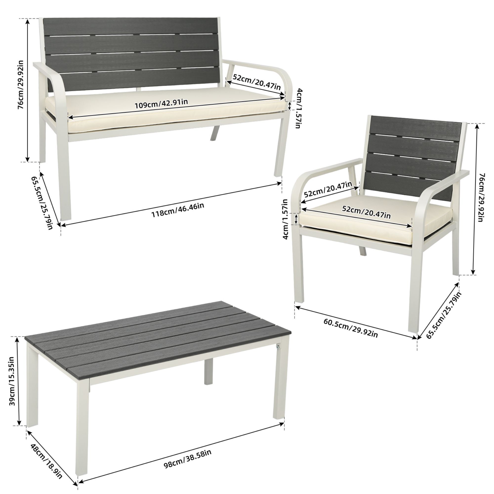 Miki Shinly FCP-8760-02QI Patio-Conversation-Sets - View #10