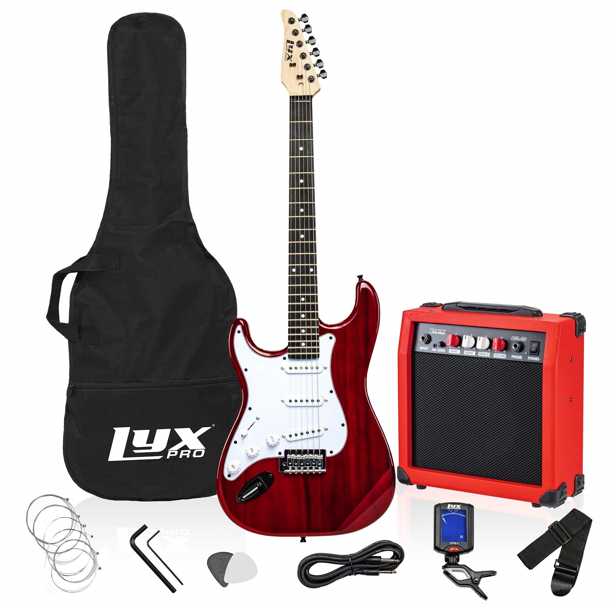 39'' Left Handed Electric Guitar Kit with Amp - Picks - Strap - Tuner - Cable and Case