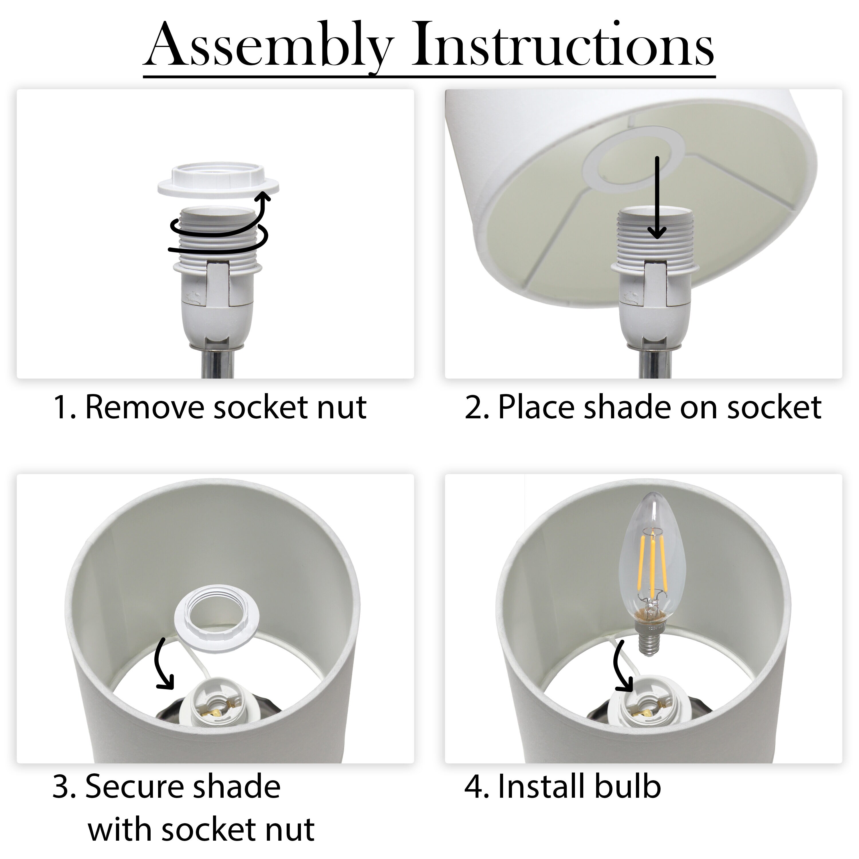 Simple Designs LT1132-CHR Table-Lamps - View #4