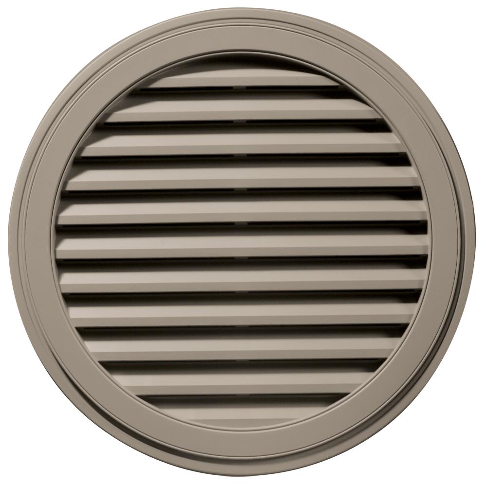 36-in x 36-in Clay Round Vinyl Gable Louver Vent in Gray | - Builders Edge 120033636097