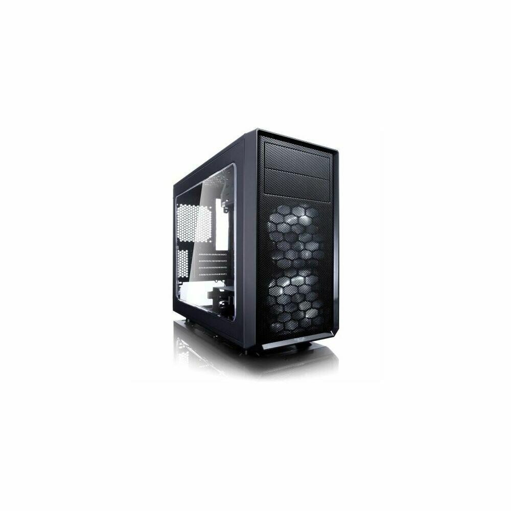 Fractal Design DAHD34829  FD-CA-FOCUS-BK-W Computer Case with Side Window, Black