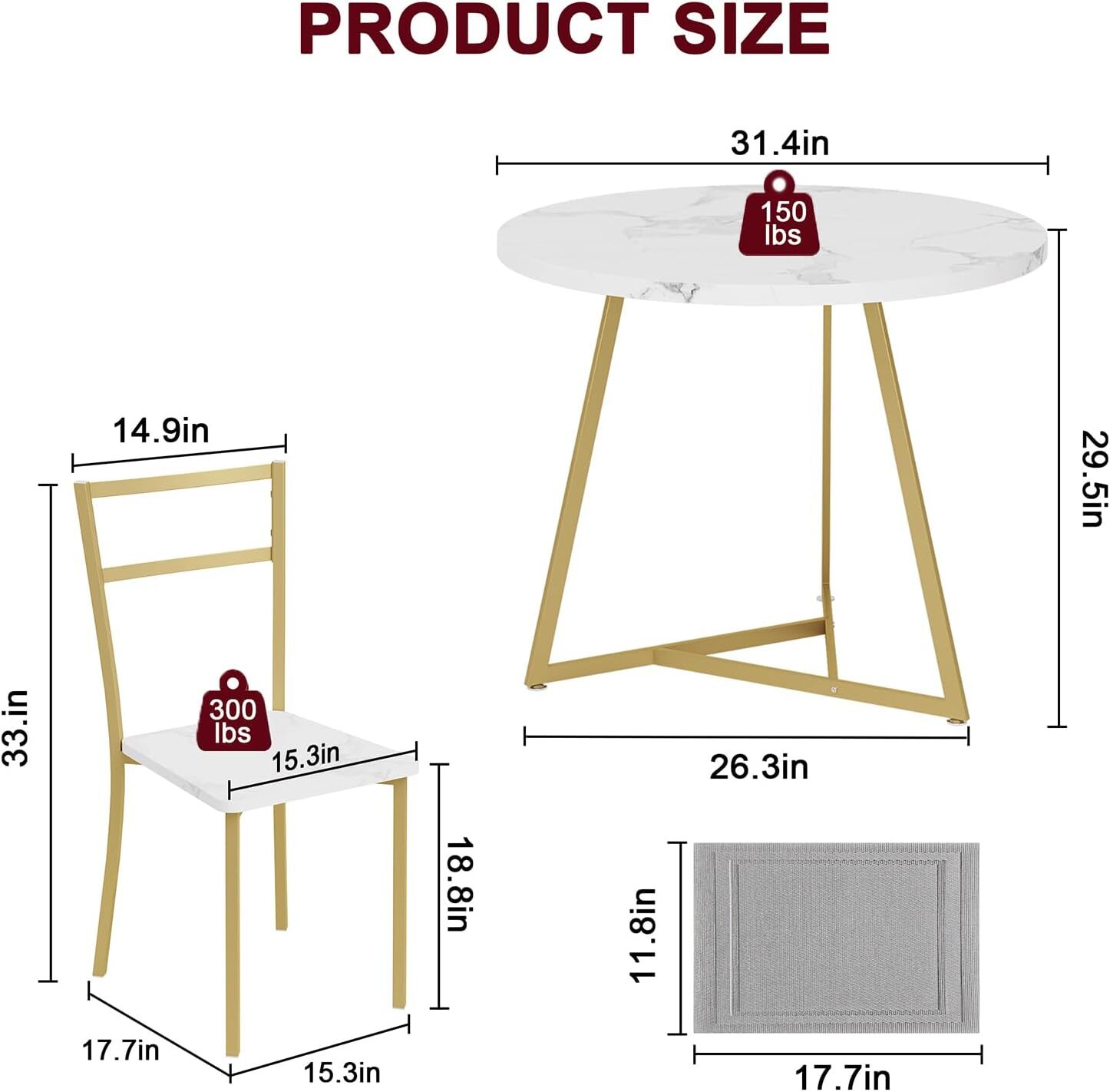 WhizMax XSN-PHO-0Y725-GO Dining-Tables - View #2