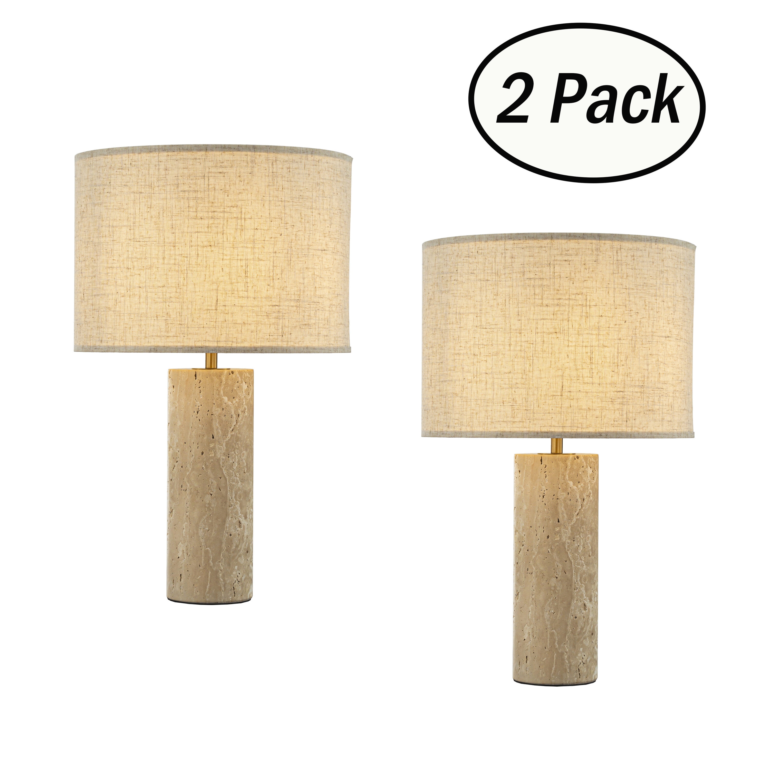 AloaDecor Lighting L7356T3512A 22-in Brushed LED Incandescent On/Off switch Table Lamp with Fabric Shade