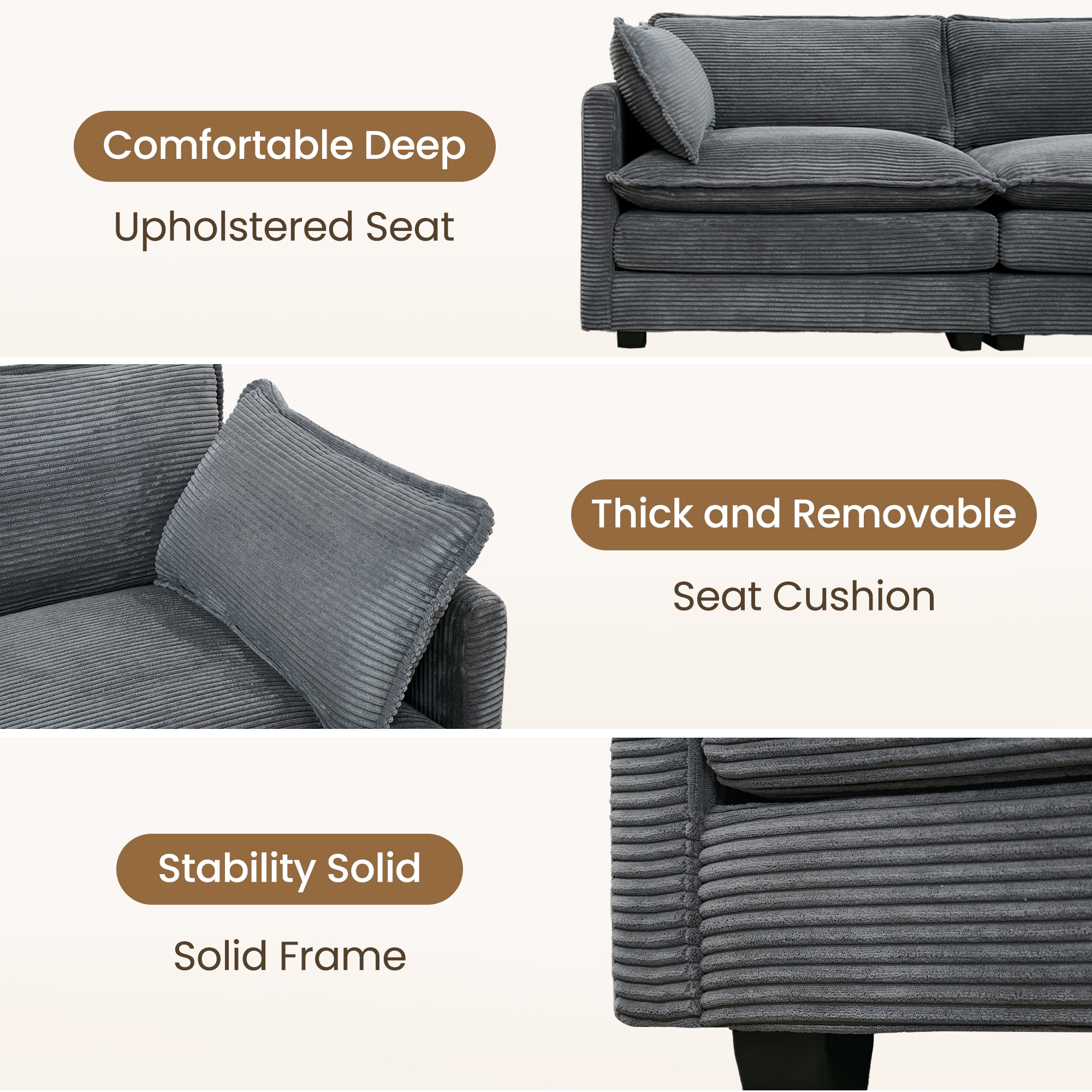 VOUA SAF-XNECW3-BL Sofas-Loveseats - View #4
