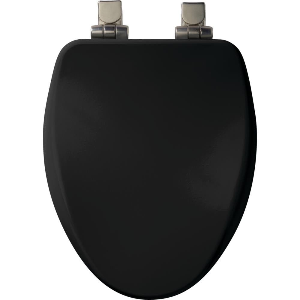 Bemis Black Elongated Slow-Close Toilet Seat in the Toilet Seats ...