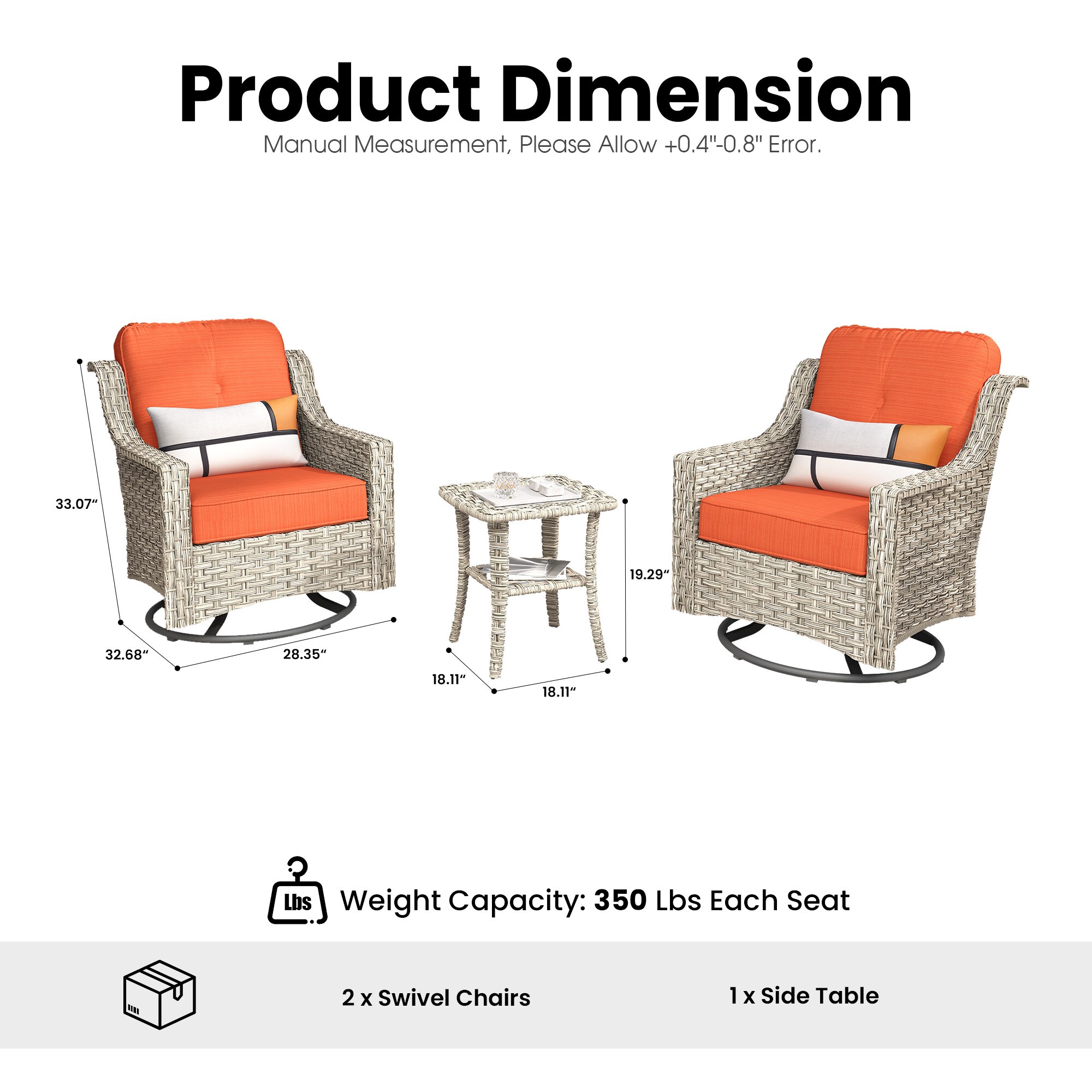 Caodoc L5-NEW-PAD80C-3 Patio-Chairs - View #6