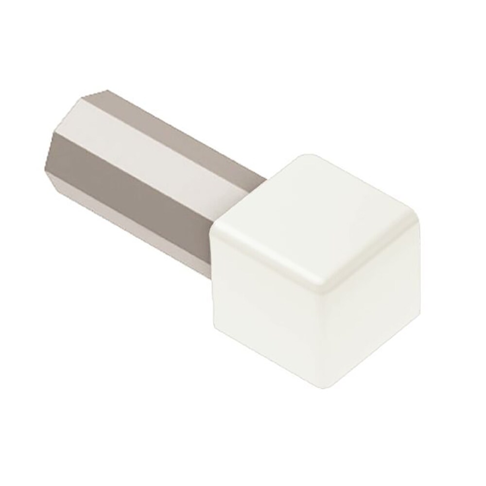 Schluter Systems ED/Q110W Quadec 0.438-in W x 1.0-in L White color-coated aluminum Aluminum Outside corner Tile Edge Trim