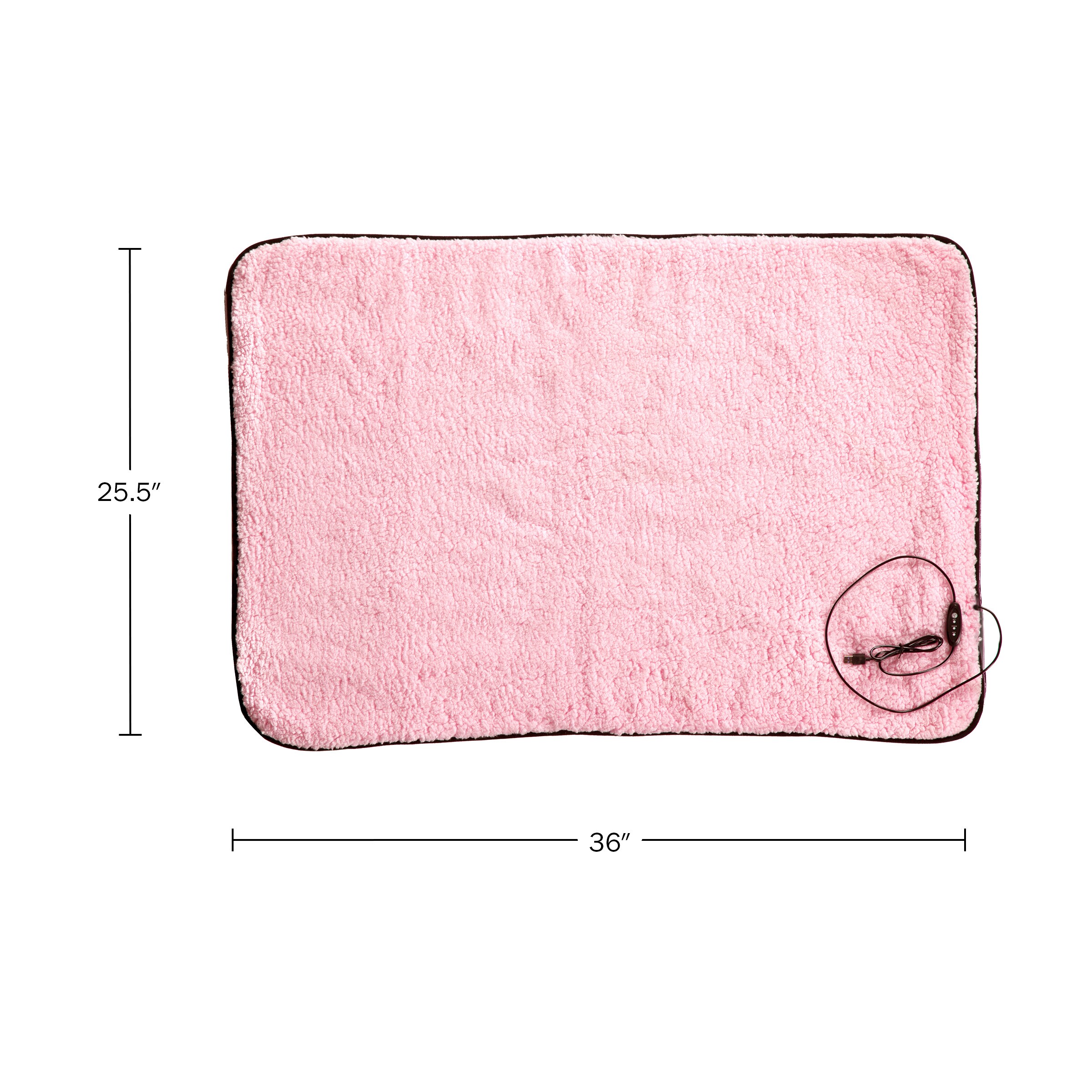 Pink heated online throw