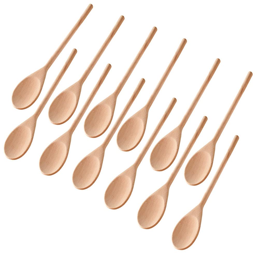 DHMHD Kitchen Wooden Spoons Mixing Baking Serving Utensils Puppets 12 In 12 Pack durable home and garden accessory designed for everyday use #LDH0817X118