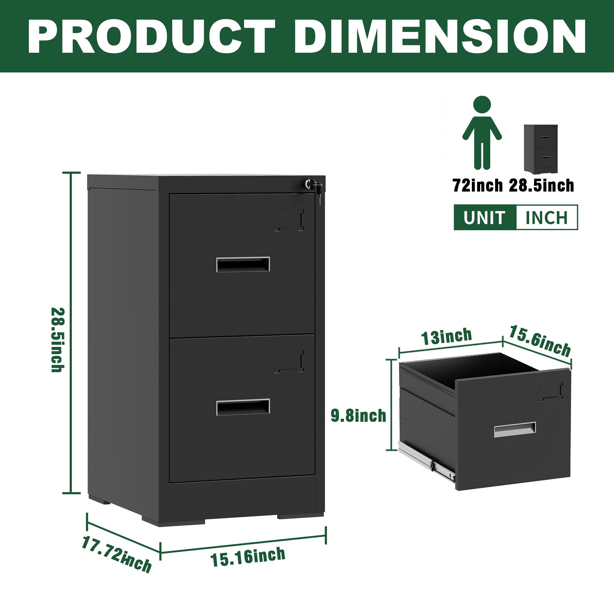 Kahomvis O4-QPMAKE-01 Storage-Cabinets - View #3