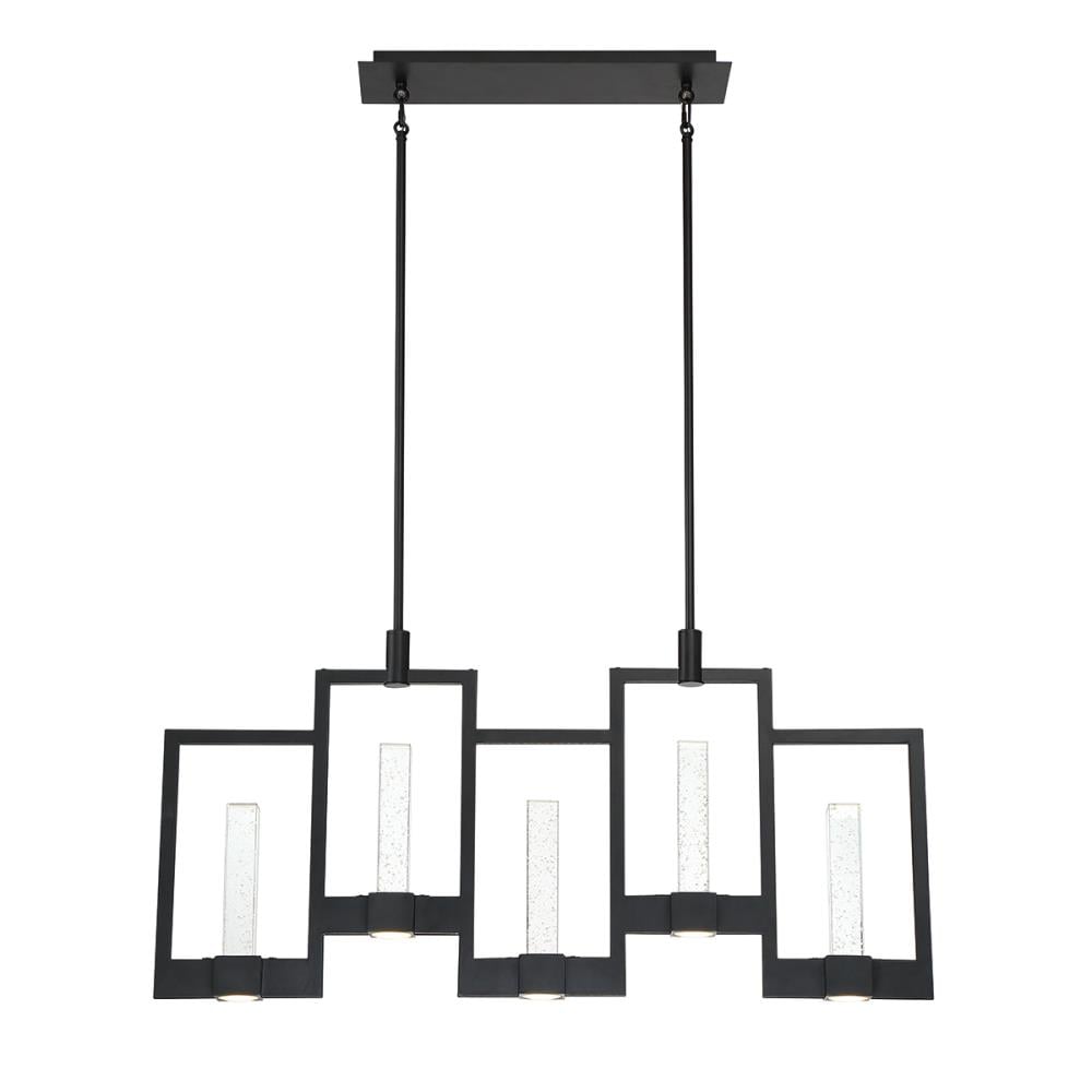 Eurofase 35949-015 Hanson 10 -Light Black Modern/contemporary Integrated LED For Use in Dining Rooms, Foyers, Kitchens, Living Rooms Chandelier