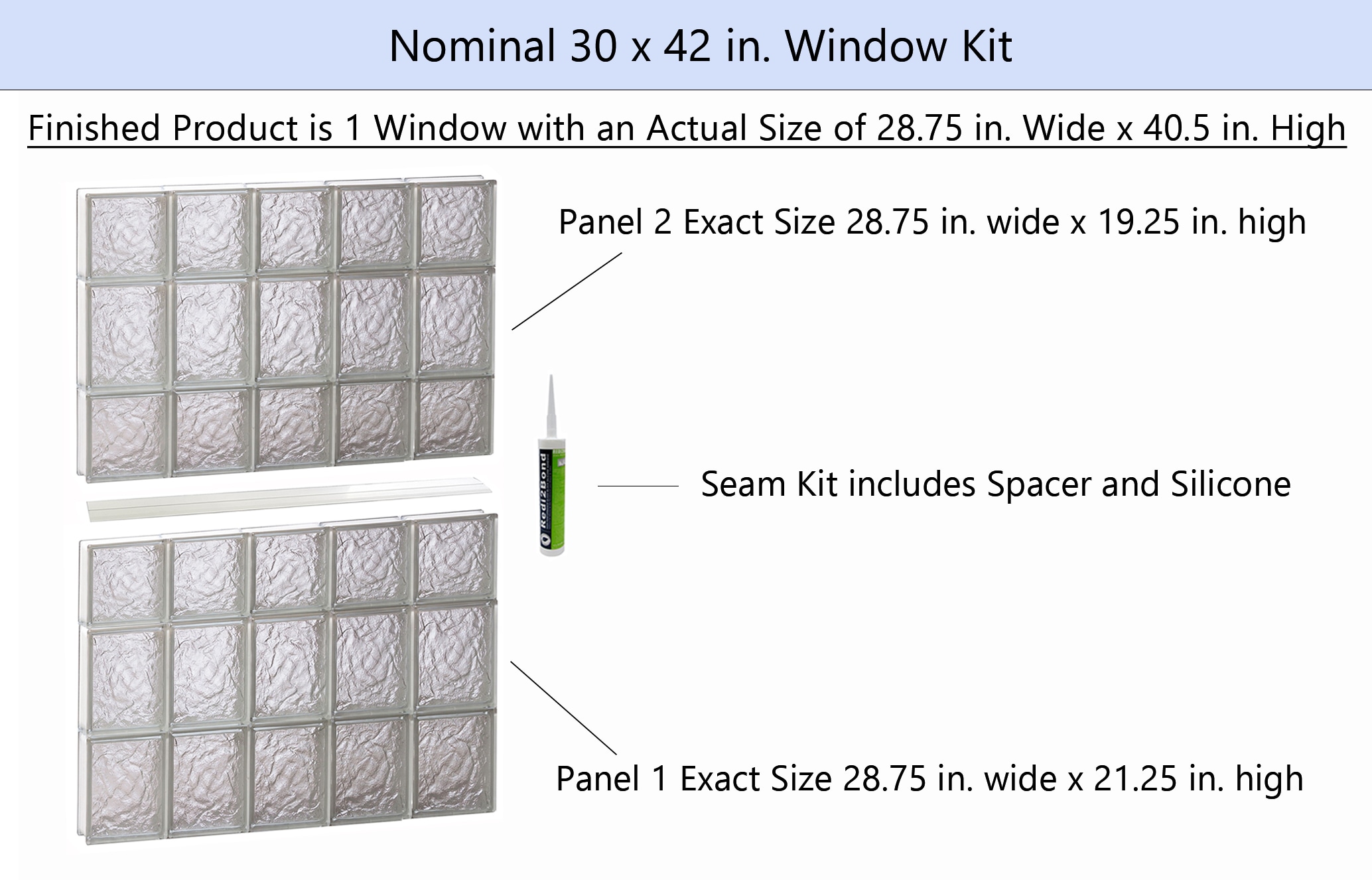 REDI2SET S3042IS Glass-Block-Windows - View #2