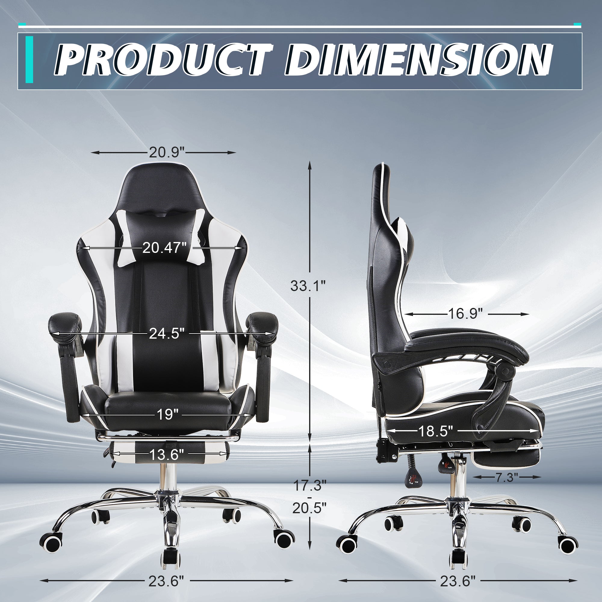 Vecelo LOE-CC-RF05-BLK stools - View #3