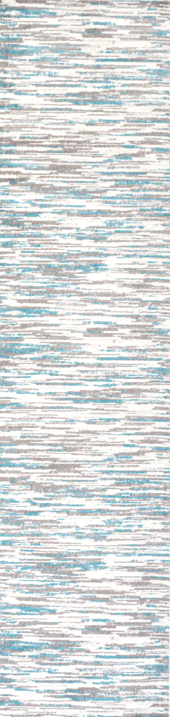 Abstract Linear Stripe Gray Synthetic Area Rug
