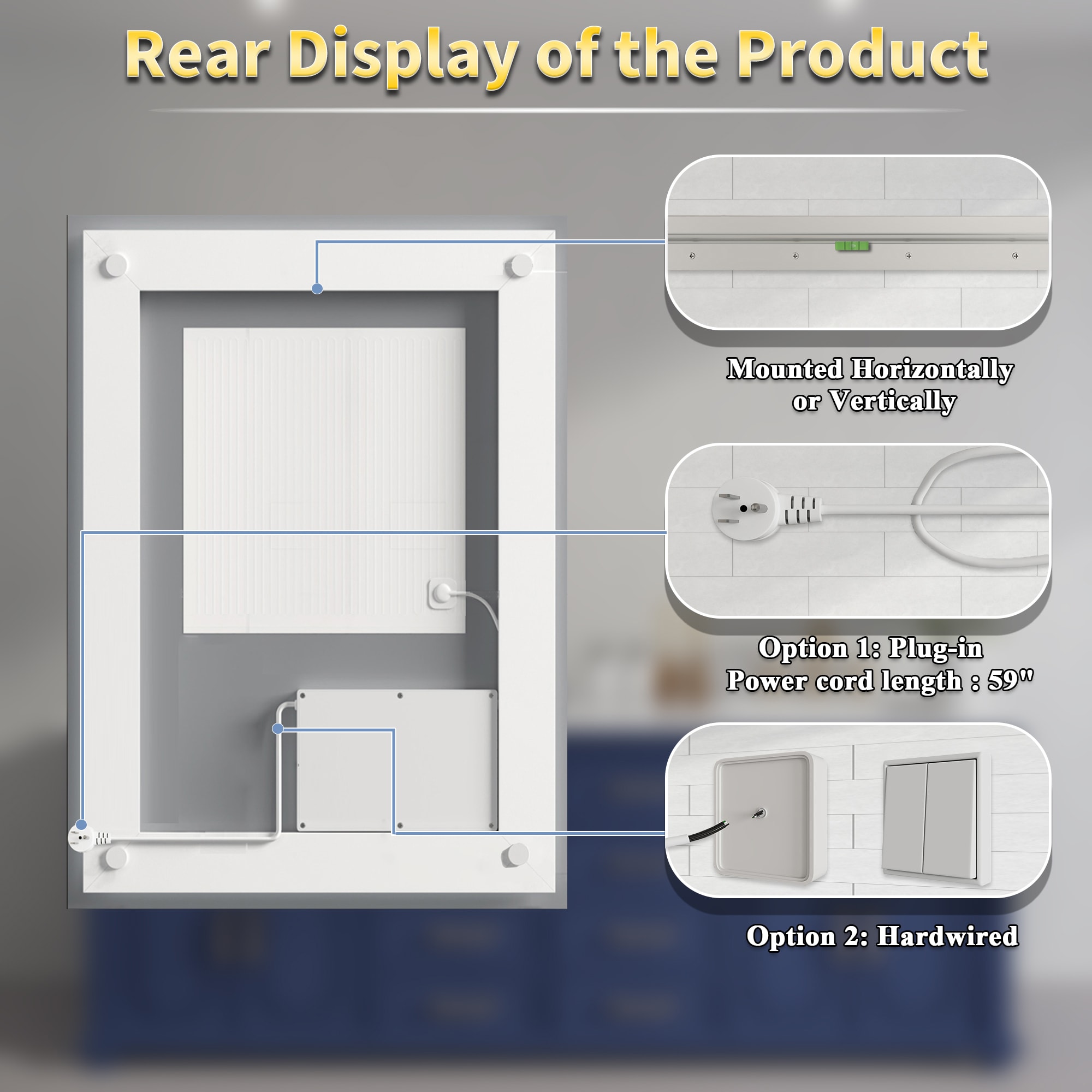 ExBrite DHBM4024BLAL Framed-Bath-Mirrors - View #11