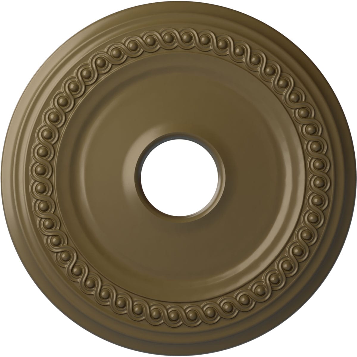 Ekena Millwork CM19CLMMF Classic 18.625-in W x 18.625-in L Painted Mississippi Mud Polyurethane Whole Ceiling Medallion